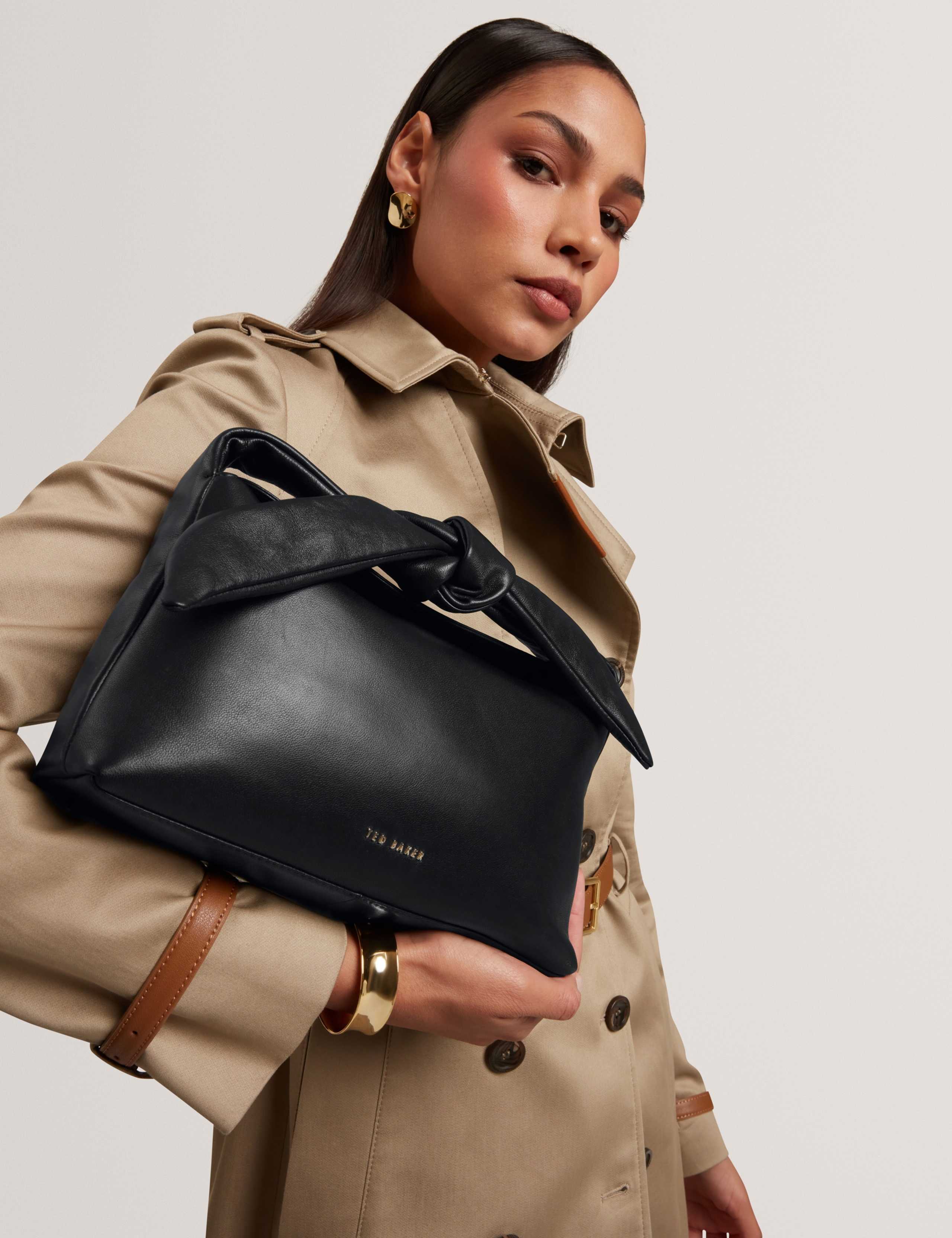 Leather Knot Handle Shoulder Bag 2 of 5