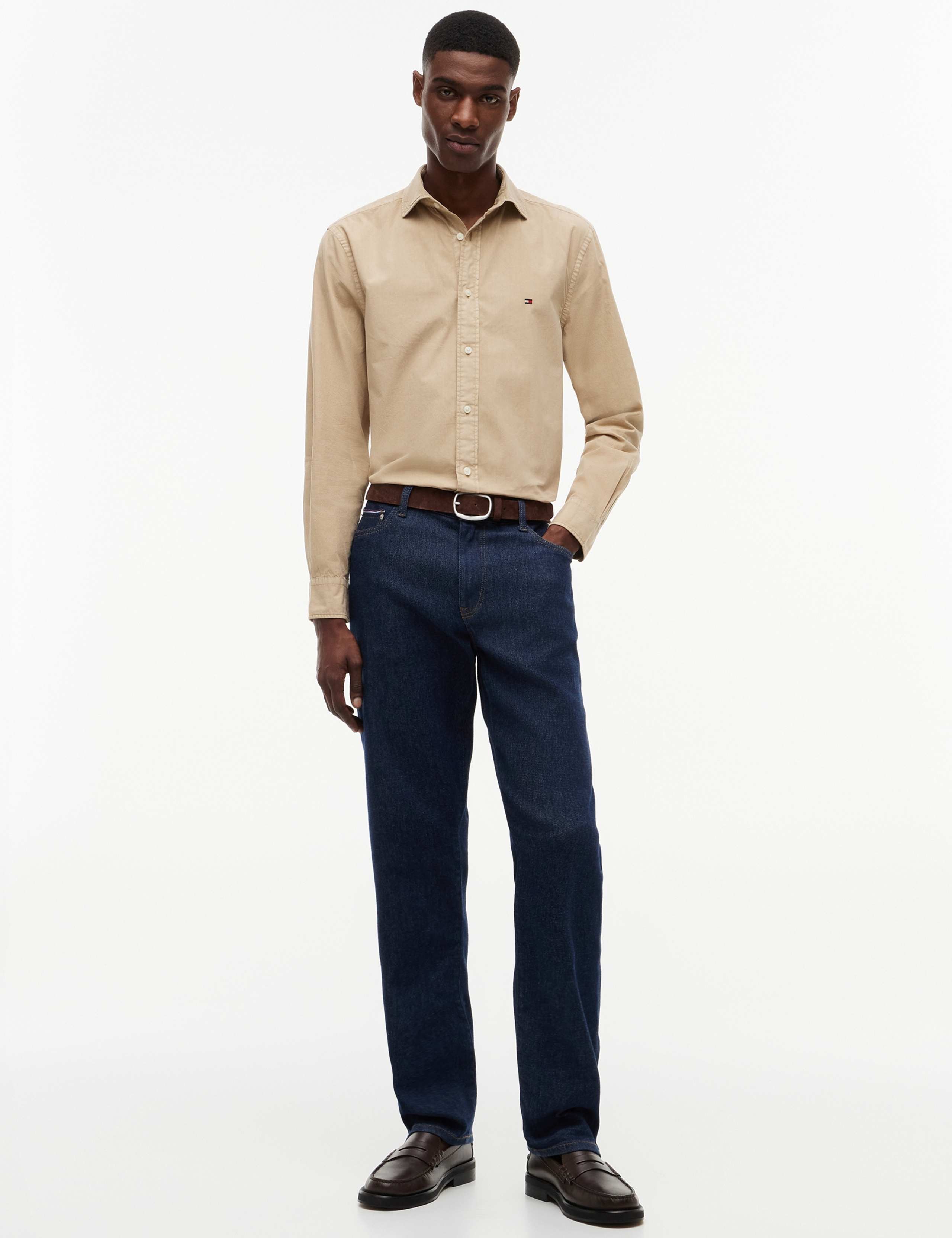 Regular Fit Pure Cotton Garment Dye Shirt 3 of 5