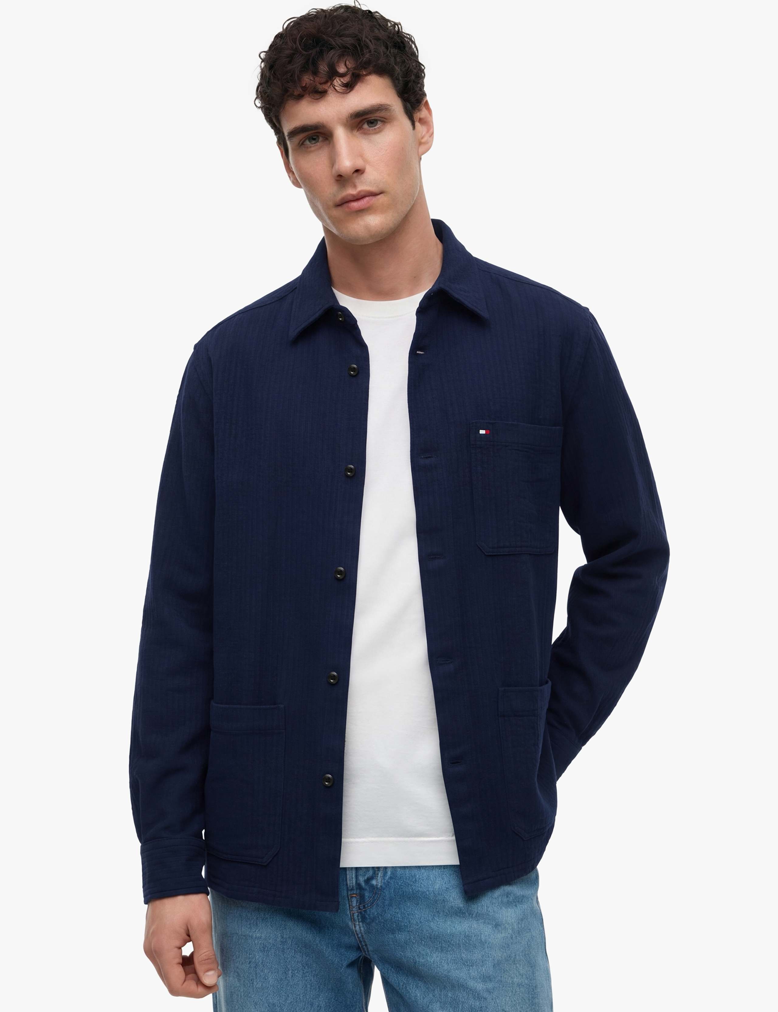 Regular Fit Cotton Rich Overshirt 1 of 5