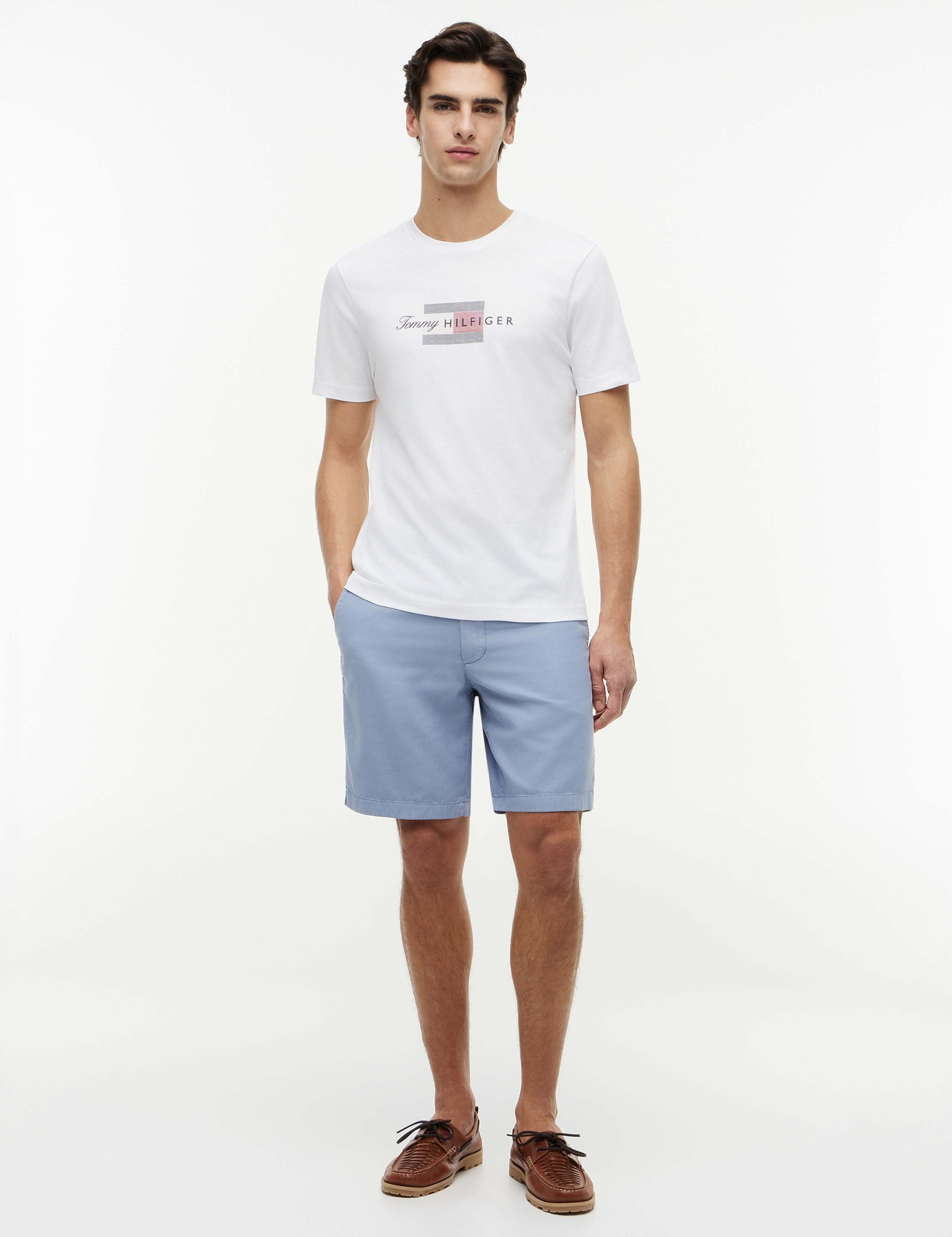 Pure Cotton Script Flag Crew Neck T-Shirt 3 of 5