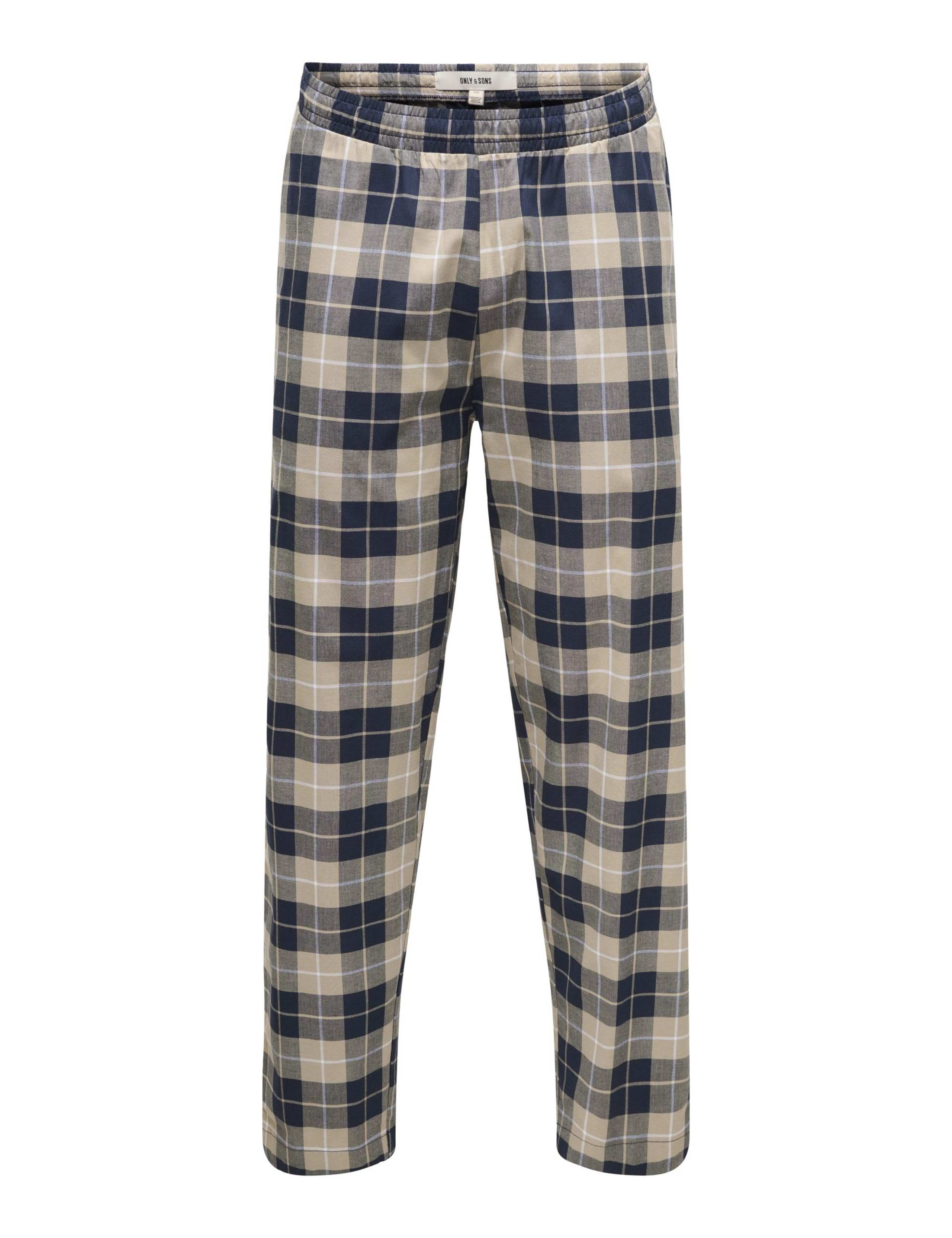 Pure Cotton Checked Pyjama Bottoms 1 of 2