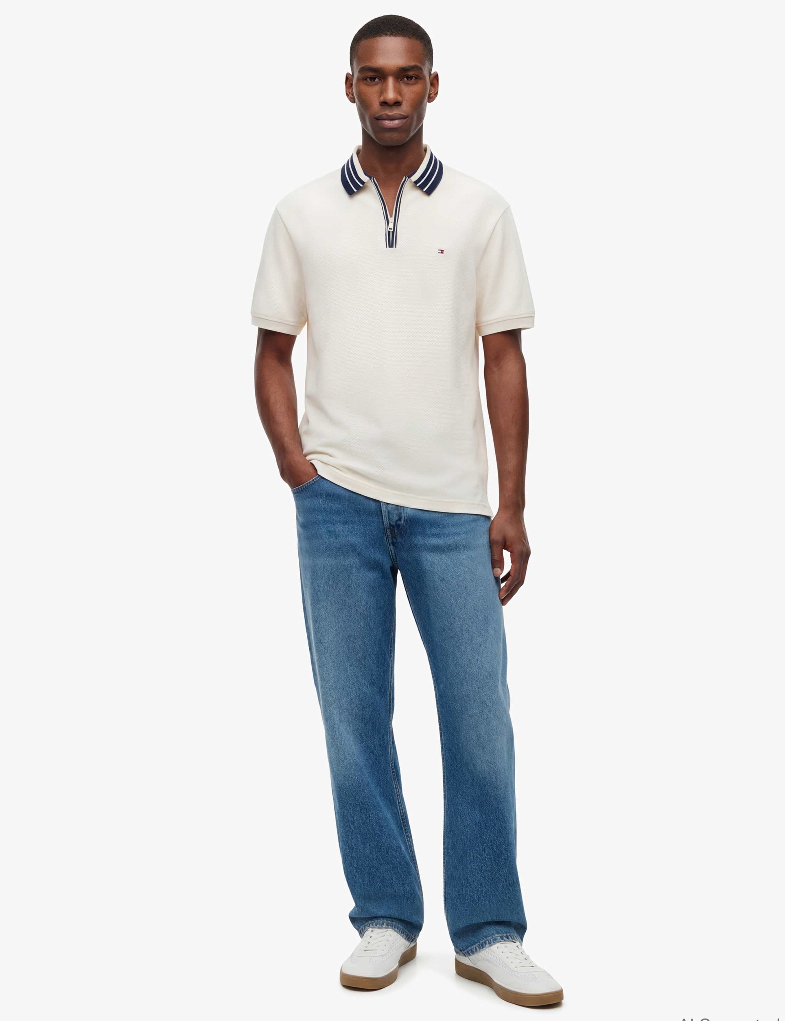 Classic Pure Cotton Half Zip Polo Shirt 3 of 6