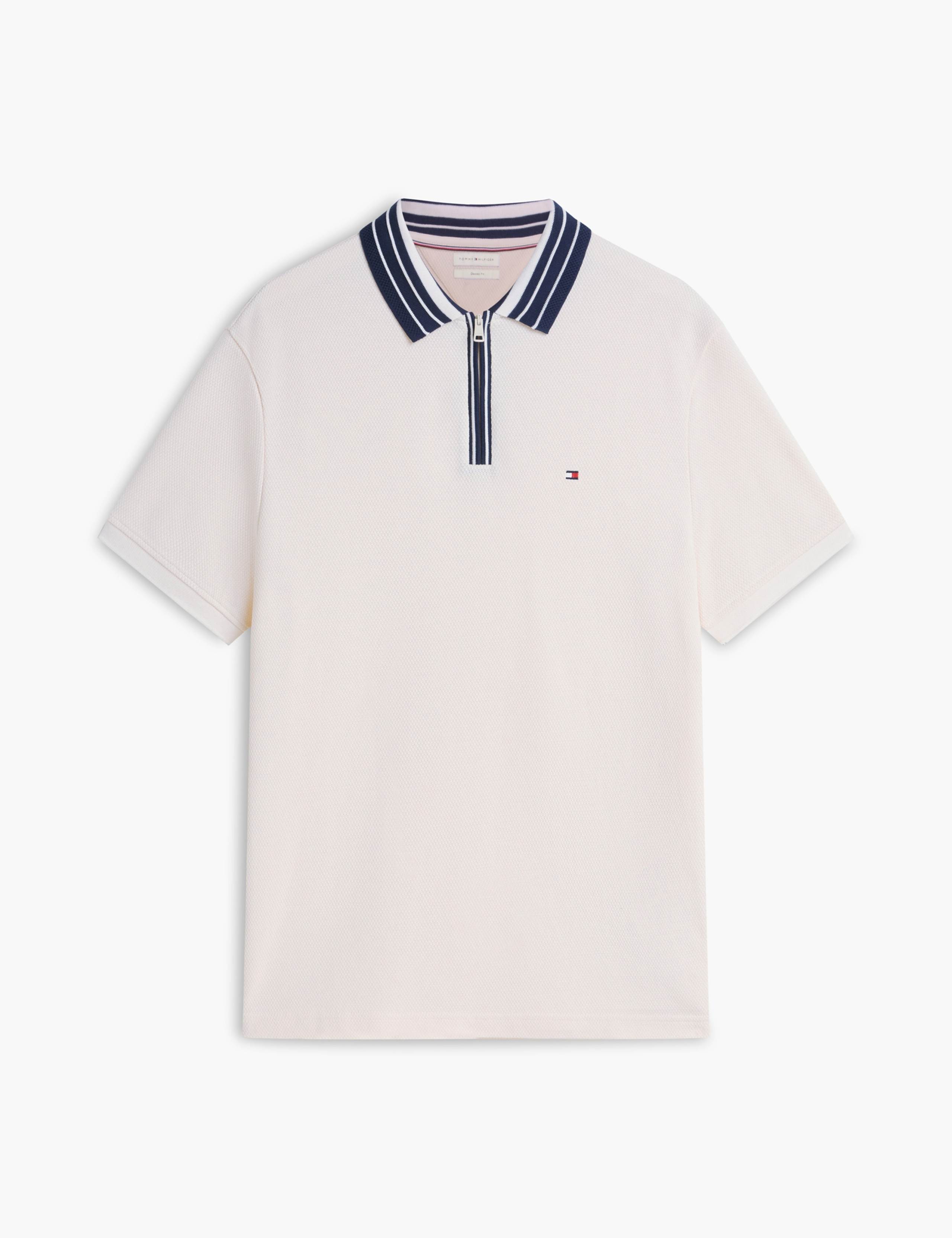 Regular Fit Textured Zip Polo Shirt 2 of 6