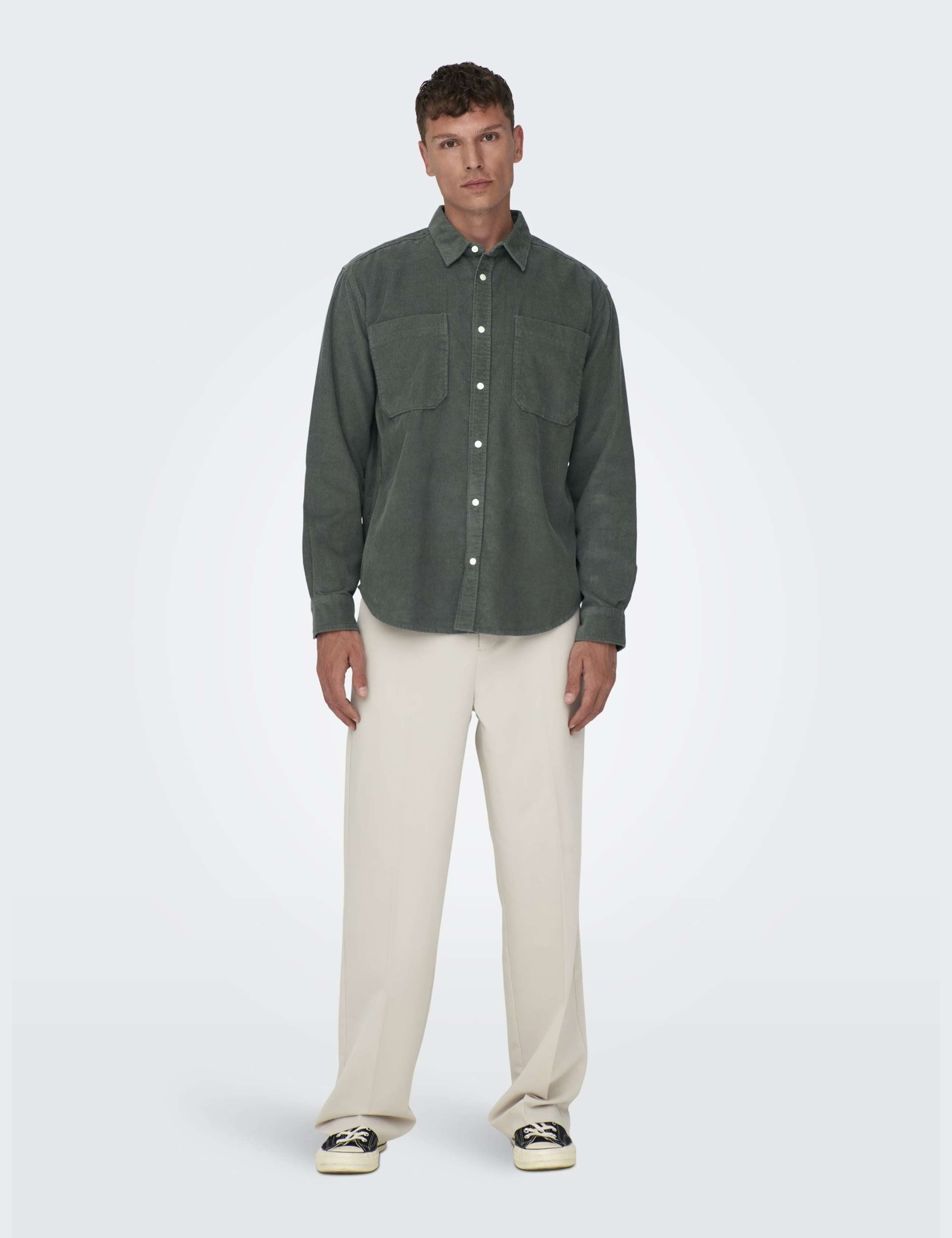 Regular Fit Pure Cotton Corduroy Shirt 3 of 7