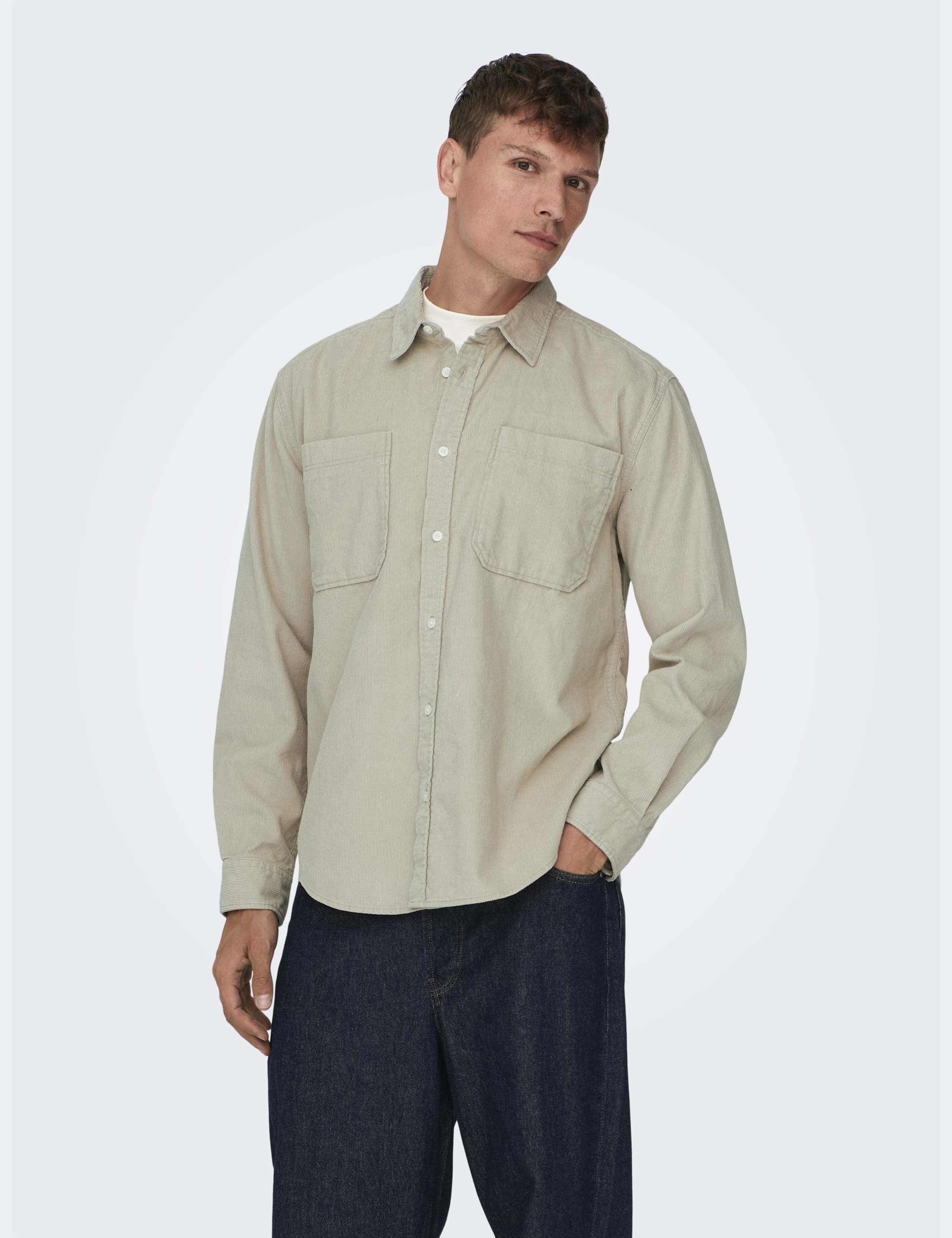 Regular Fit Pure Cotton Corduroy Shirt 1 of 7