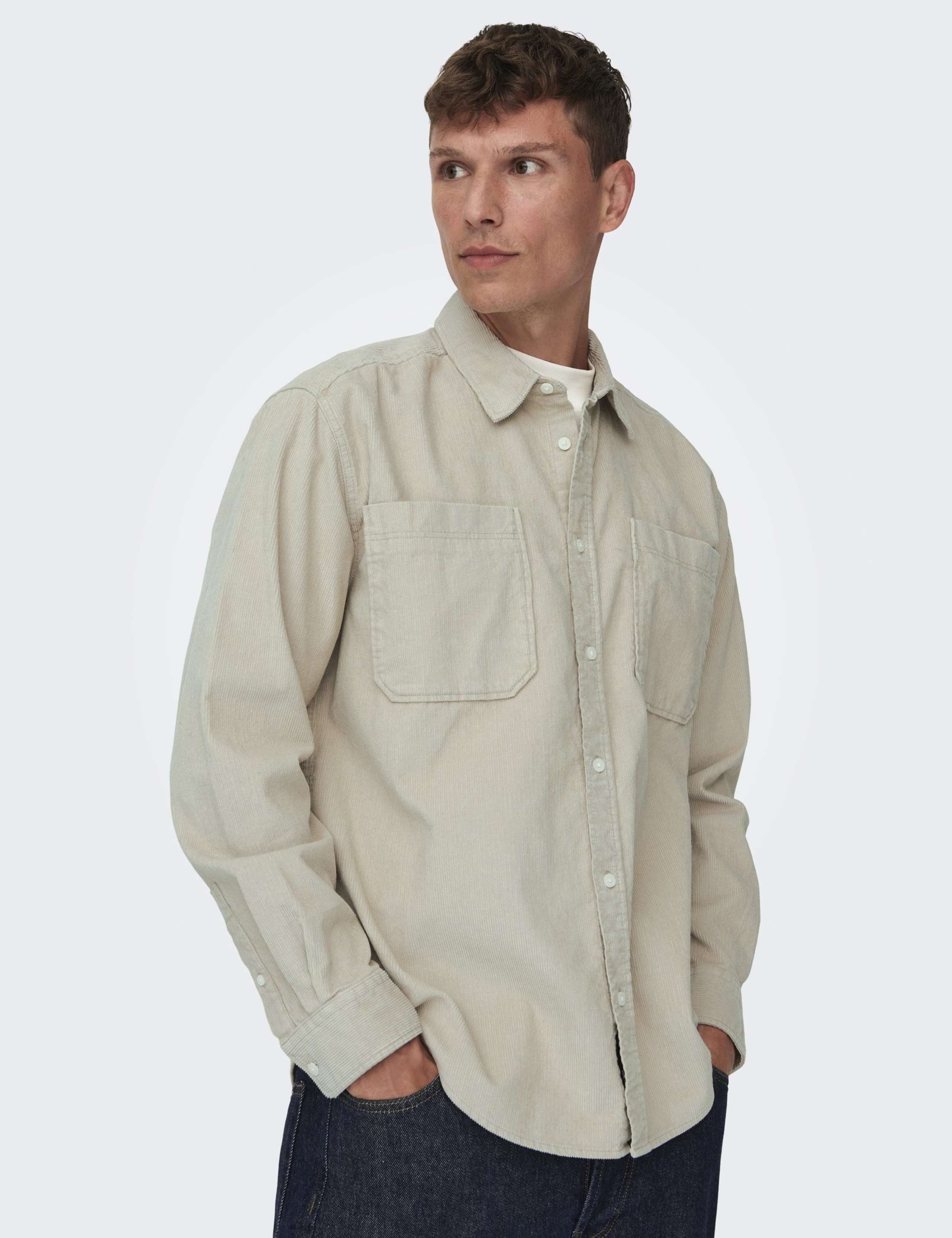 Regular Fit Pure Cotton Corduroy Shirt 7 of 7