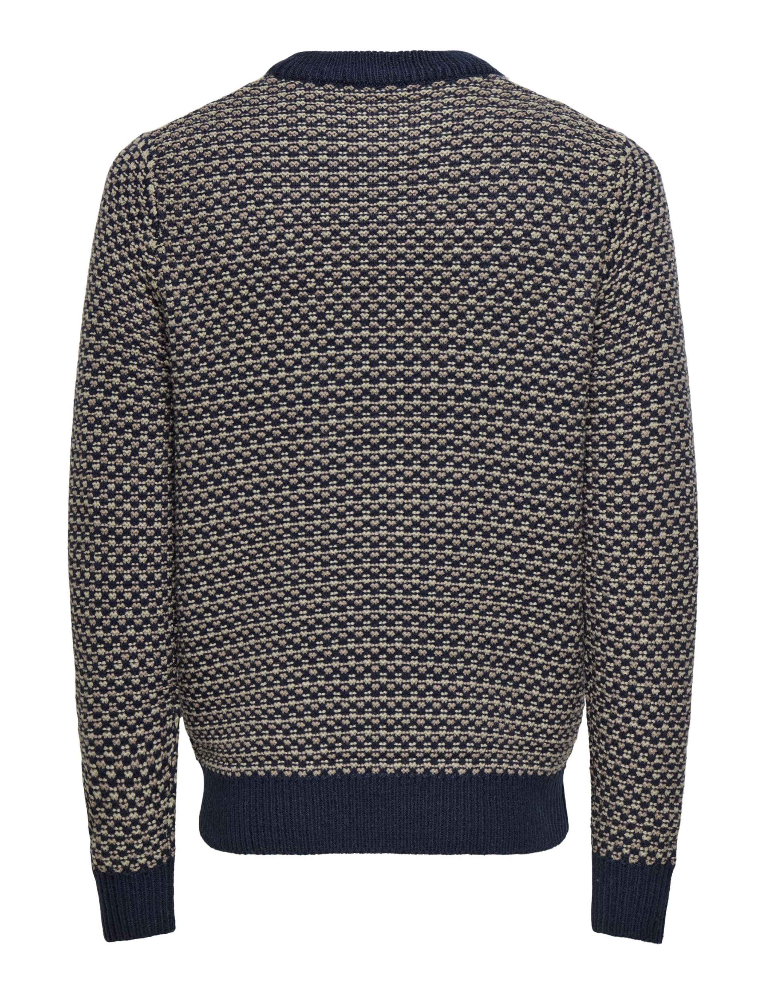 Cotton Rich Textured Crew Neck Jumper 3 of 4