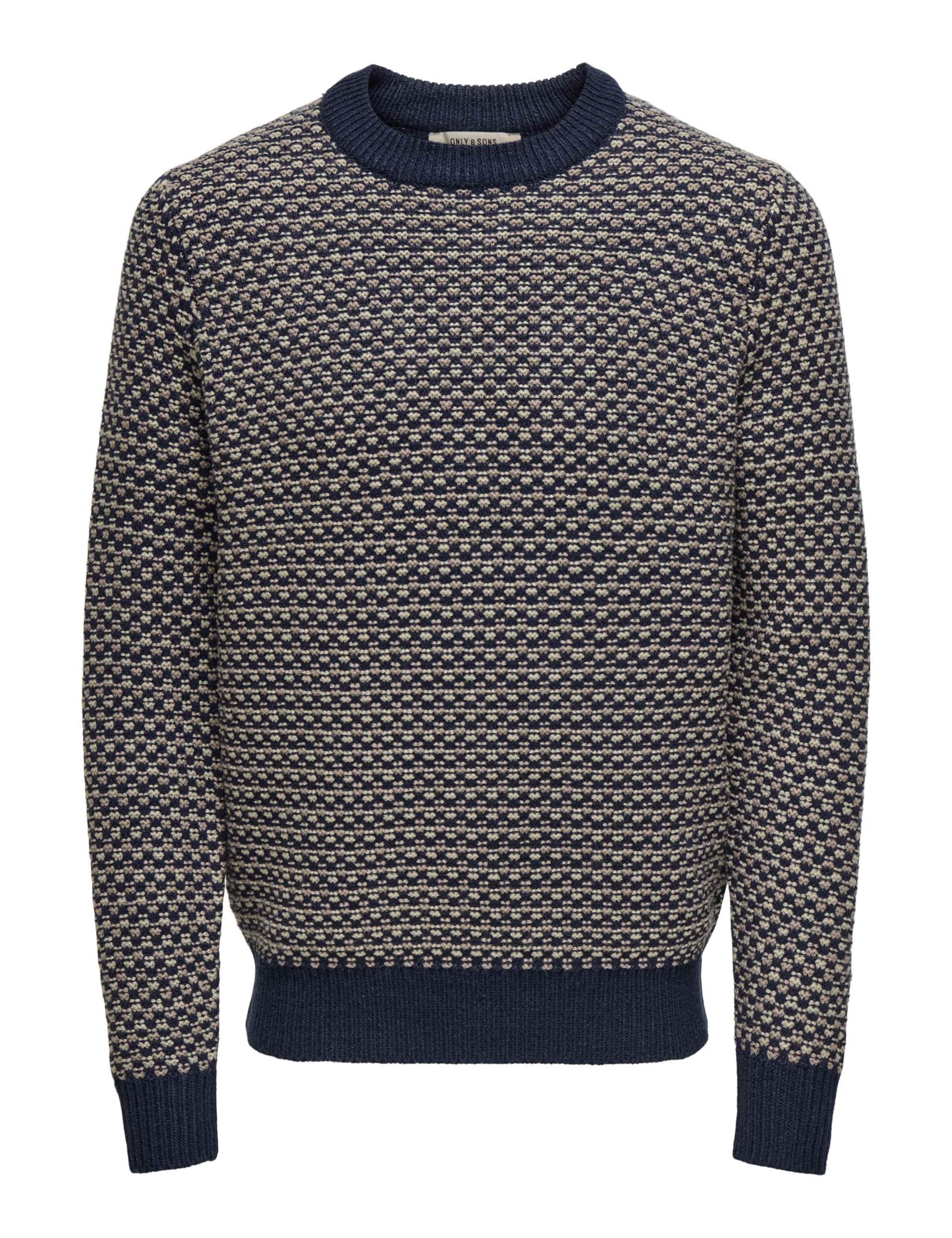 Cotton Rich Textured Crew Neck Jumper 2 of 4