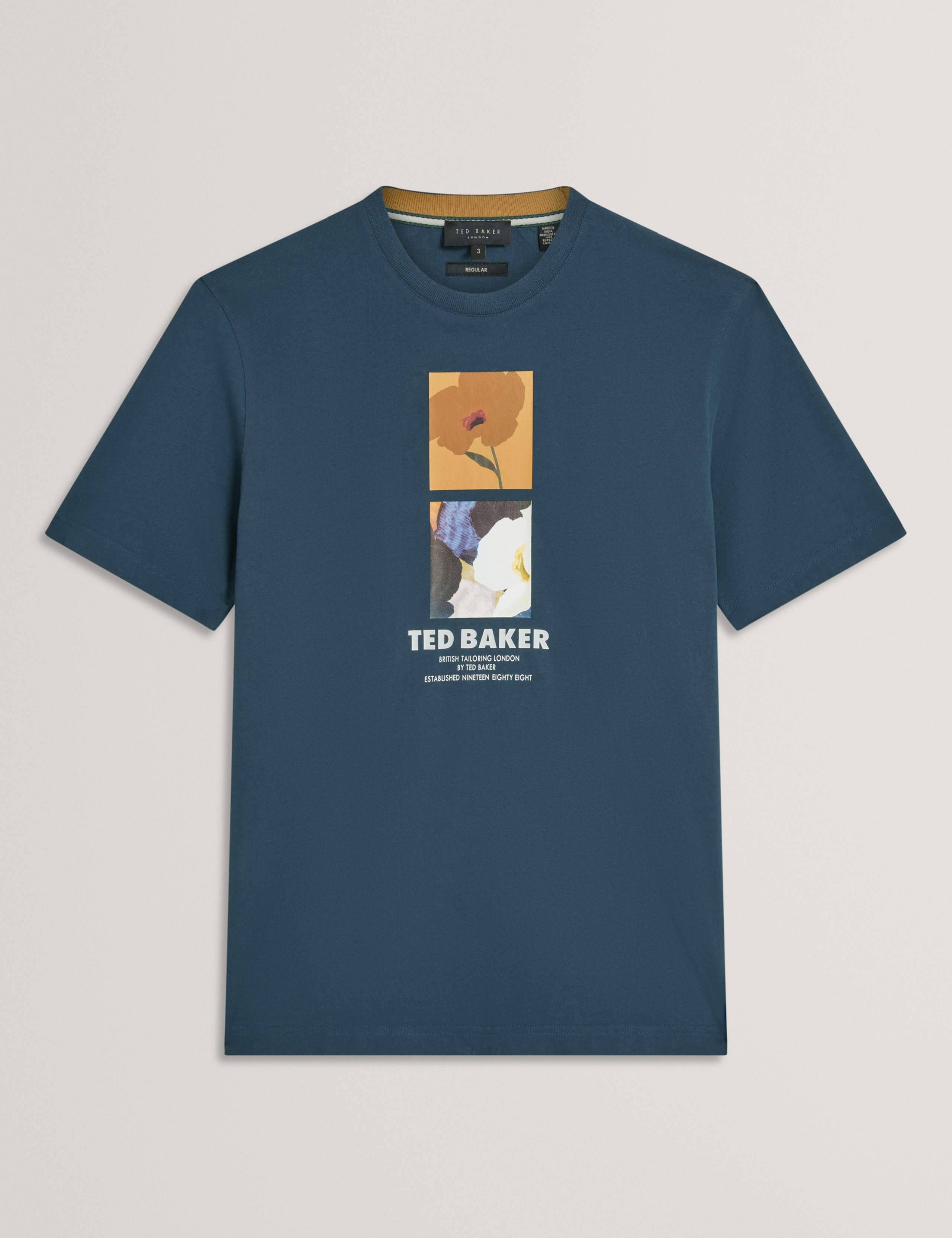 Pure Cotton Floral Graphic T-Shirt 2 of 6