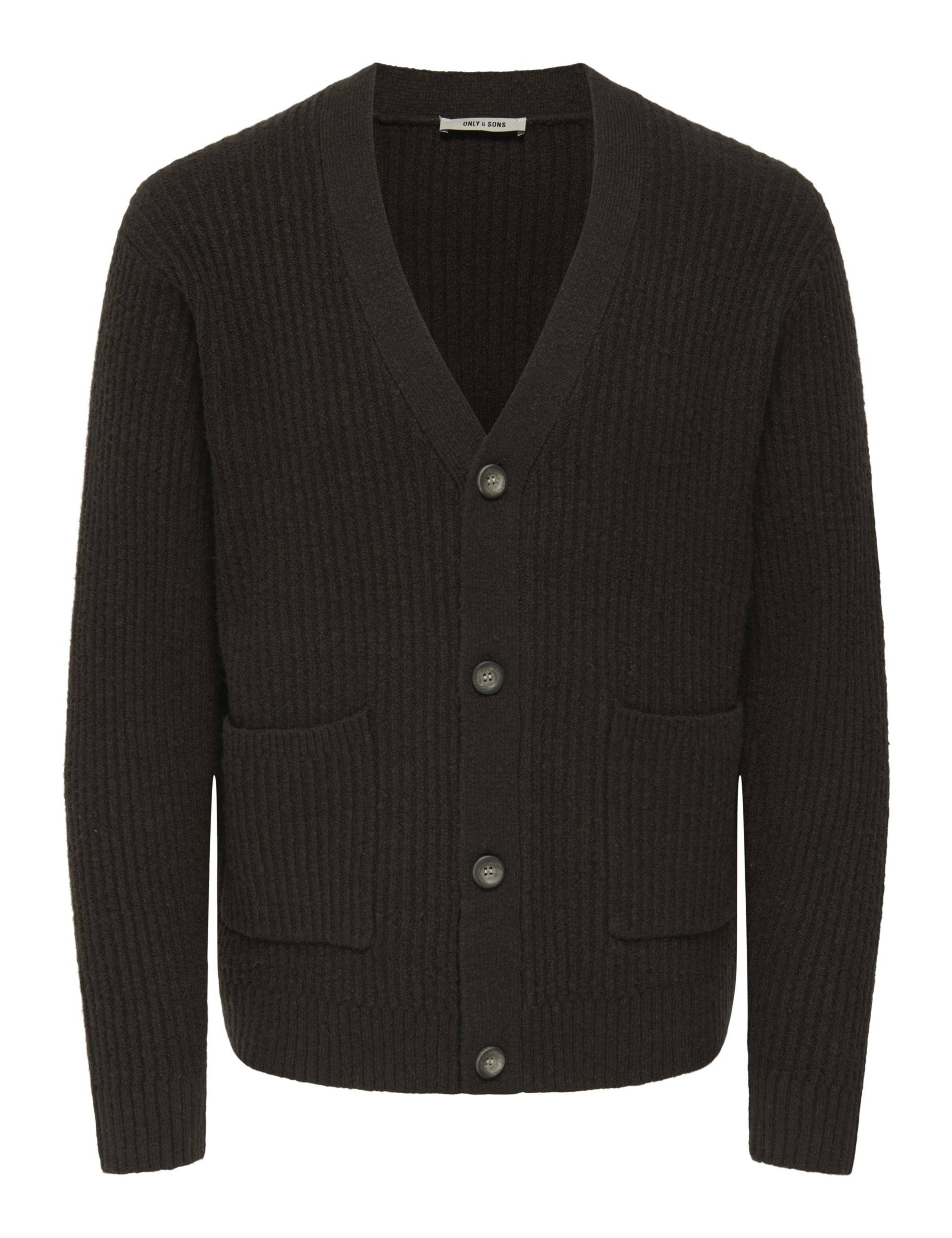 Cotton Rich Textured V-Neck Cardigan 1 of 2