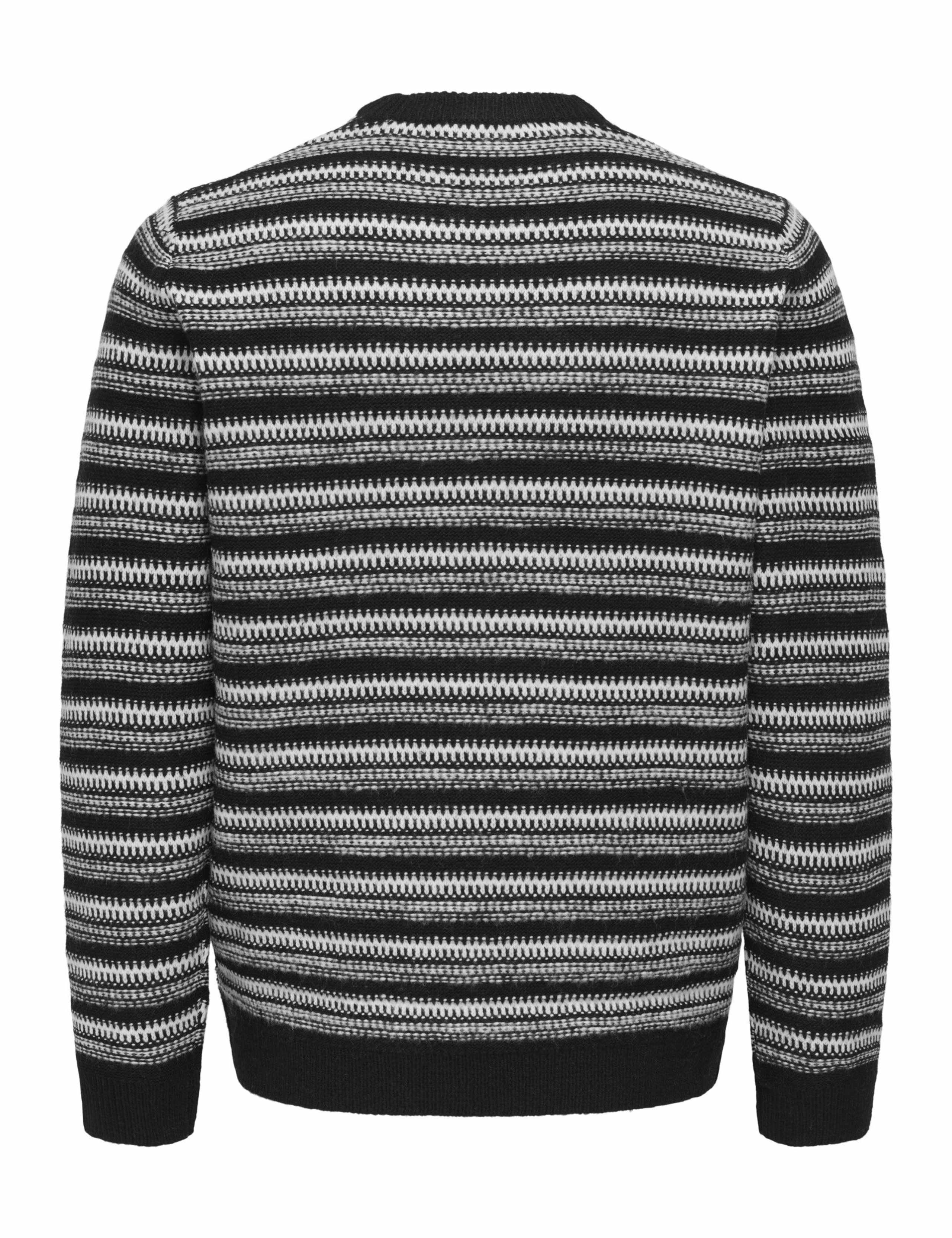 Crew Neck Striped Long Sleeve Sweatshirt 2 of 2