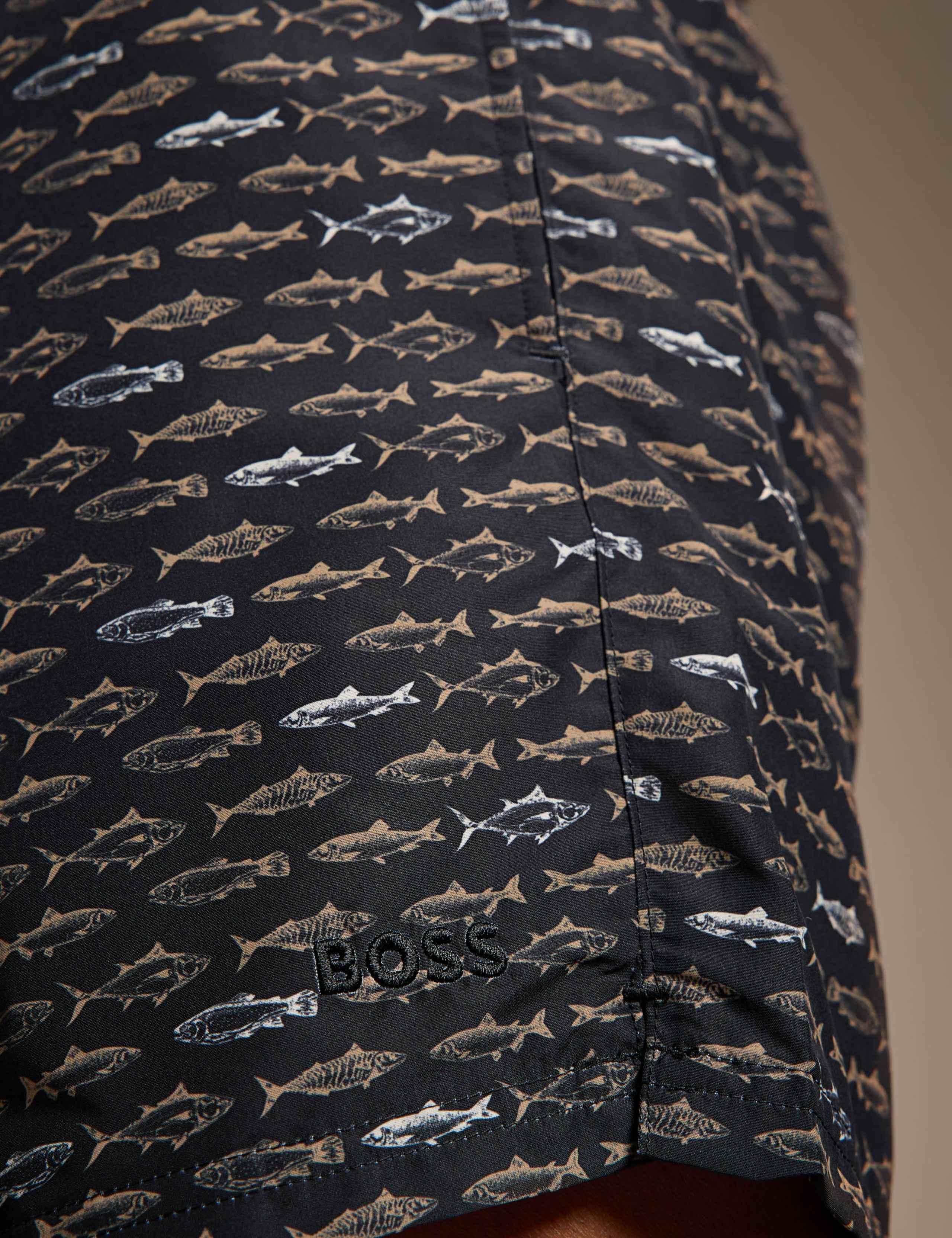 Danio Fish Print Pocketed Swim Shorts 5 of 5