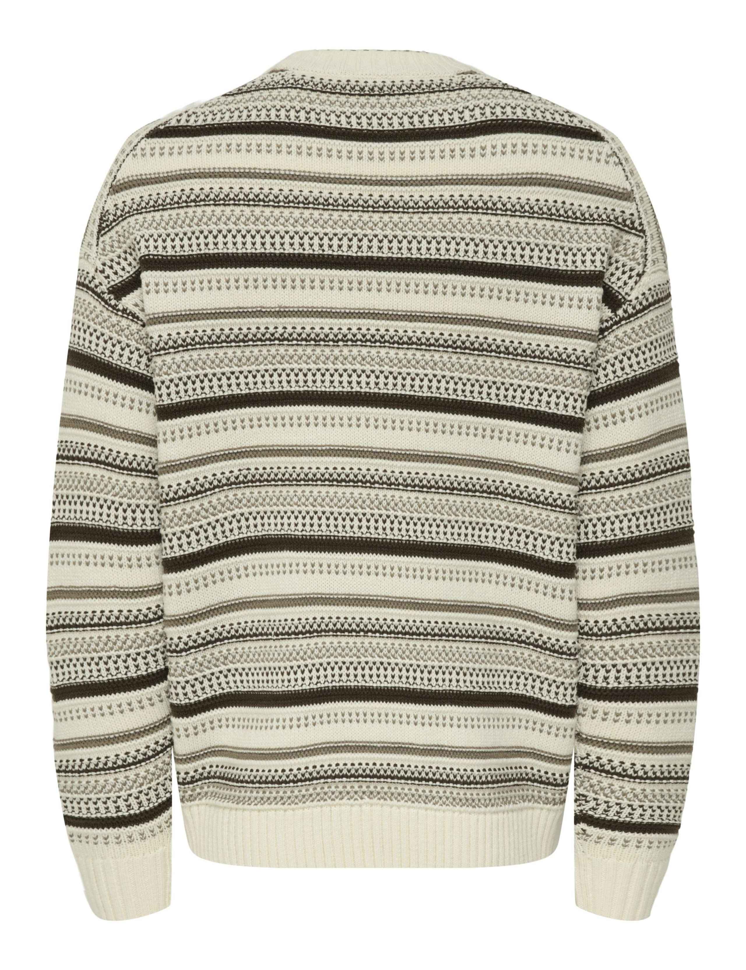 Cotton Rich Striped Crew Neck Jumper 2 of 2