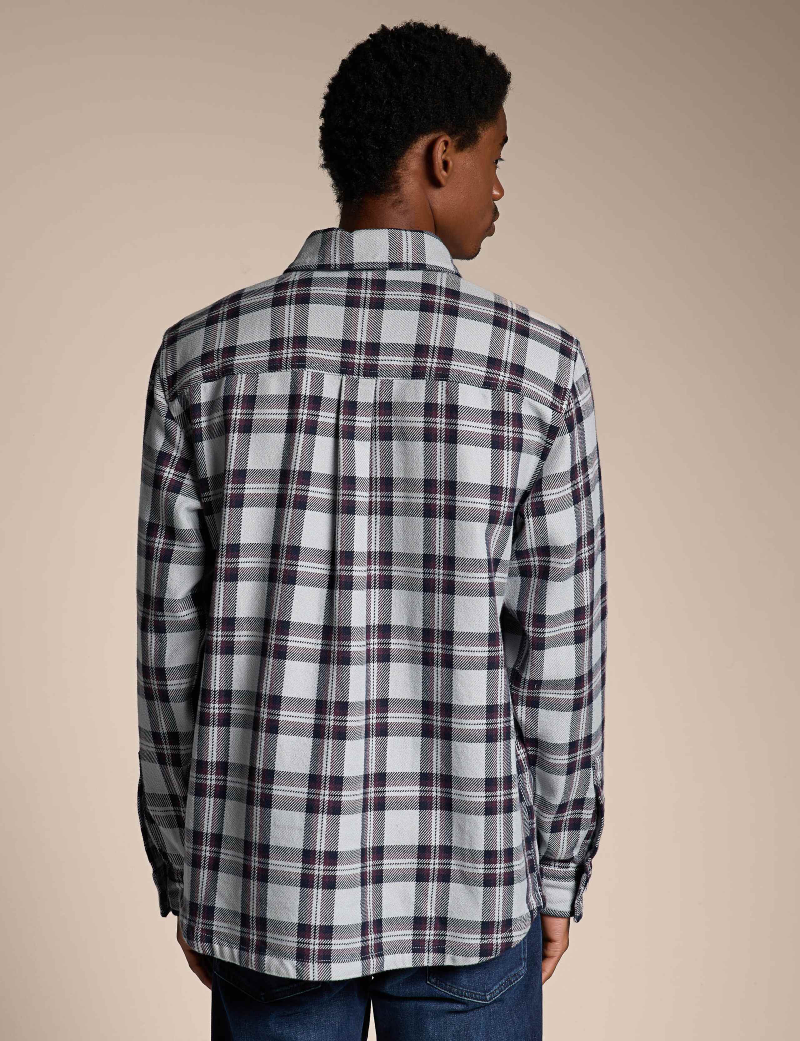 Relaxed Fit Pure Cotton Checked Flannel Shirt 4 of 4