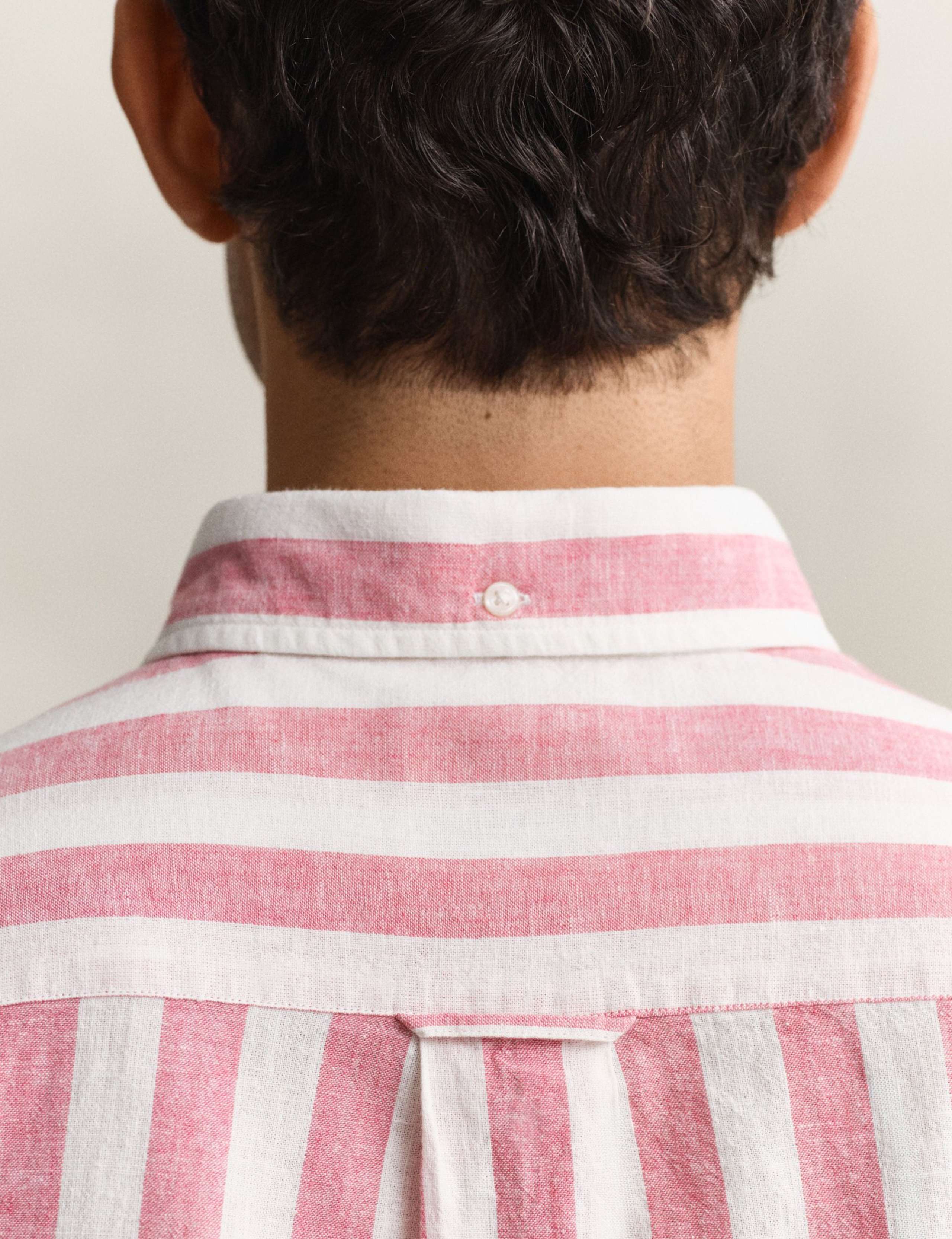 Regular Fit Cotton Linen Striped Shirt 4 of 6