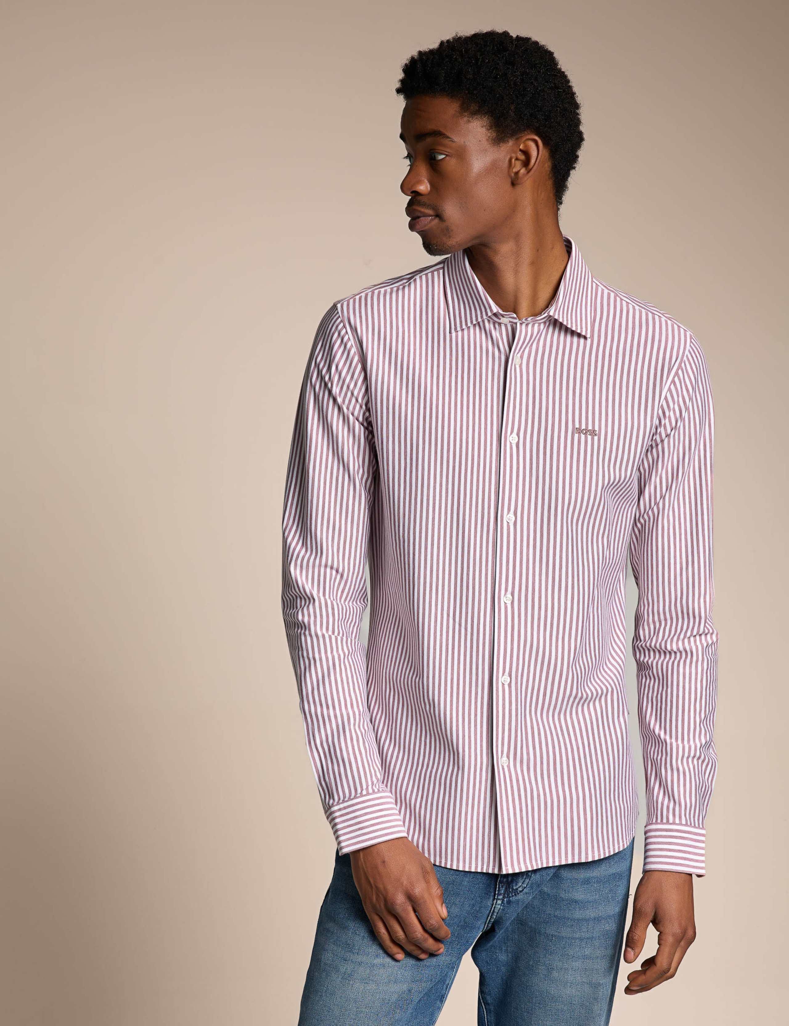 Slim Fit Pure Cotton Striped Shirt 1 of 4
