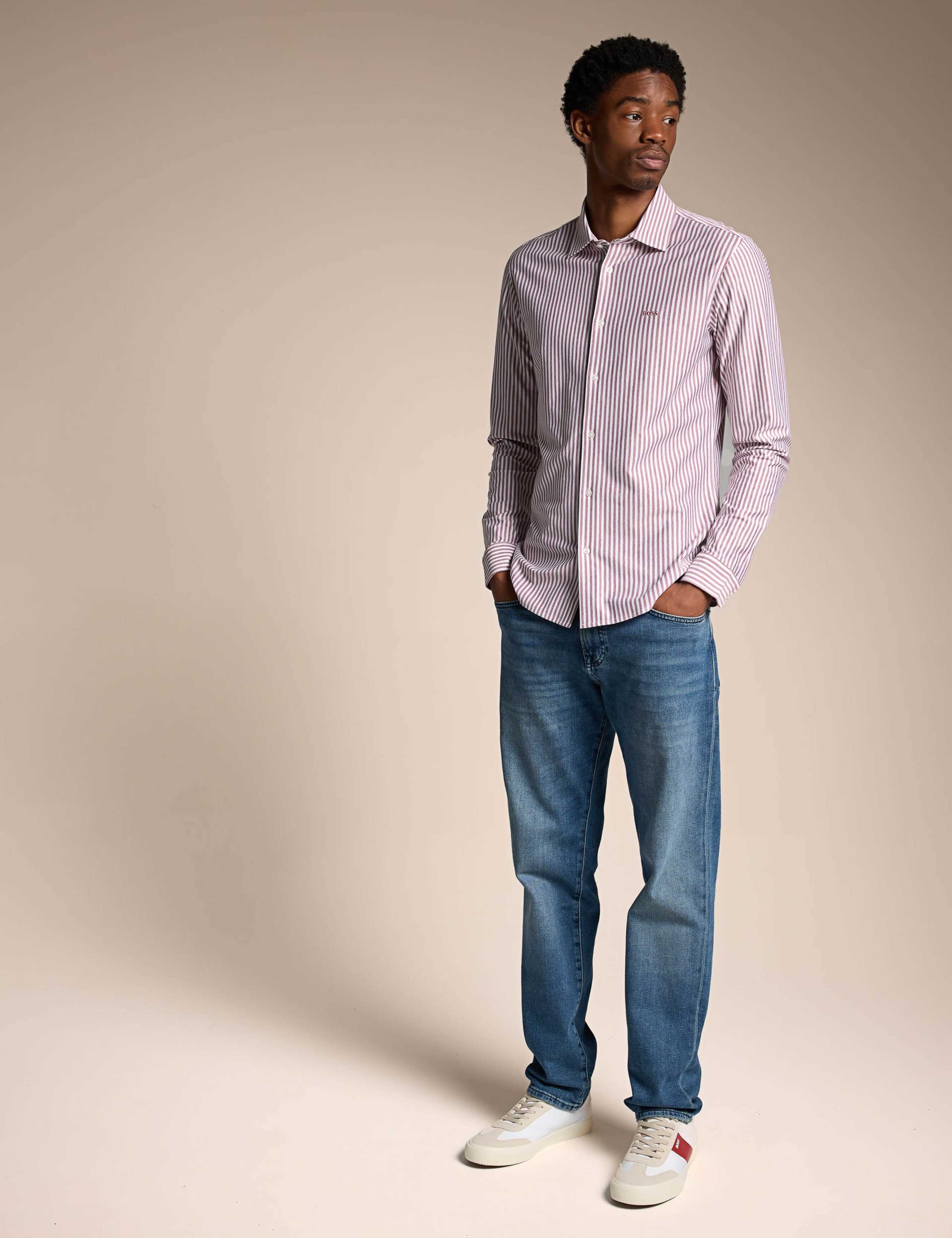 Slim Fit Pure Cotton Striped Shirt 2 of 4