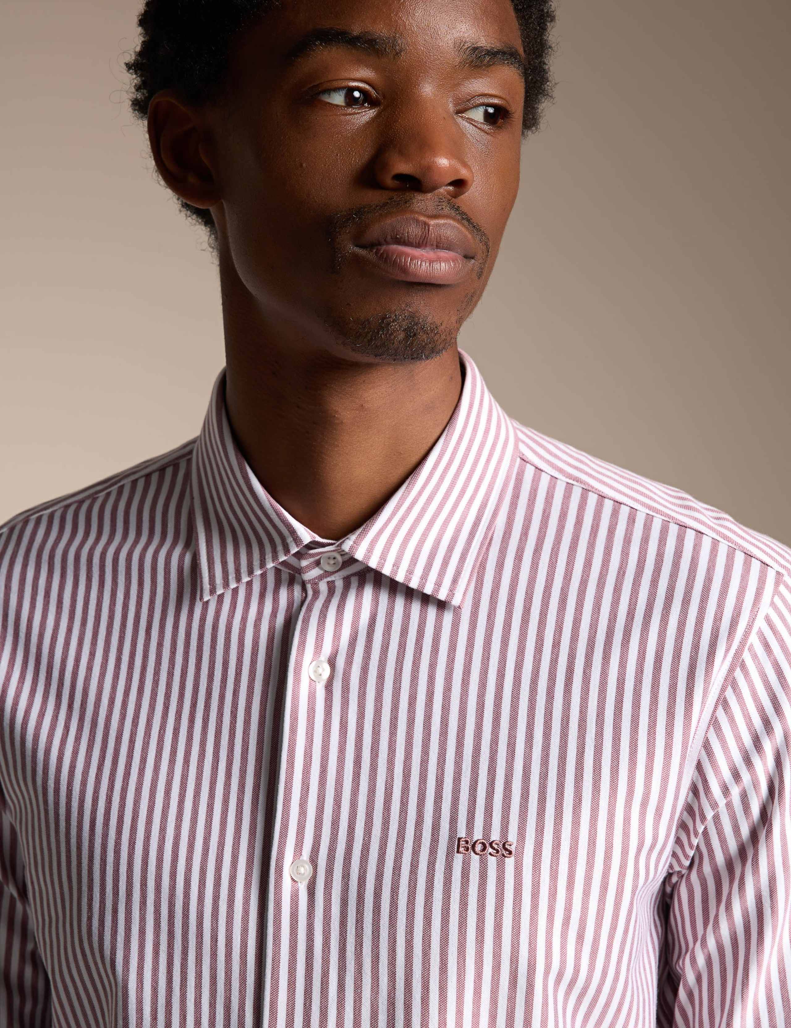 Slim Fit Pure Cotton Striped Shirt 4 of 4