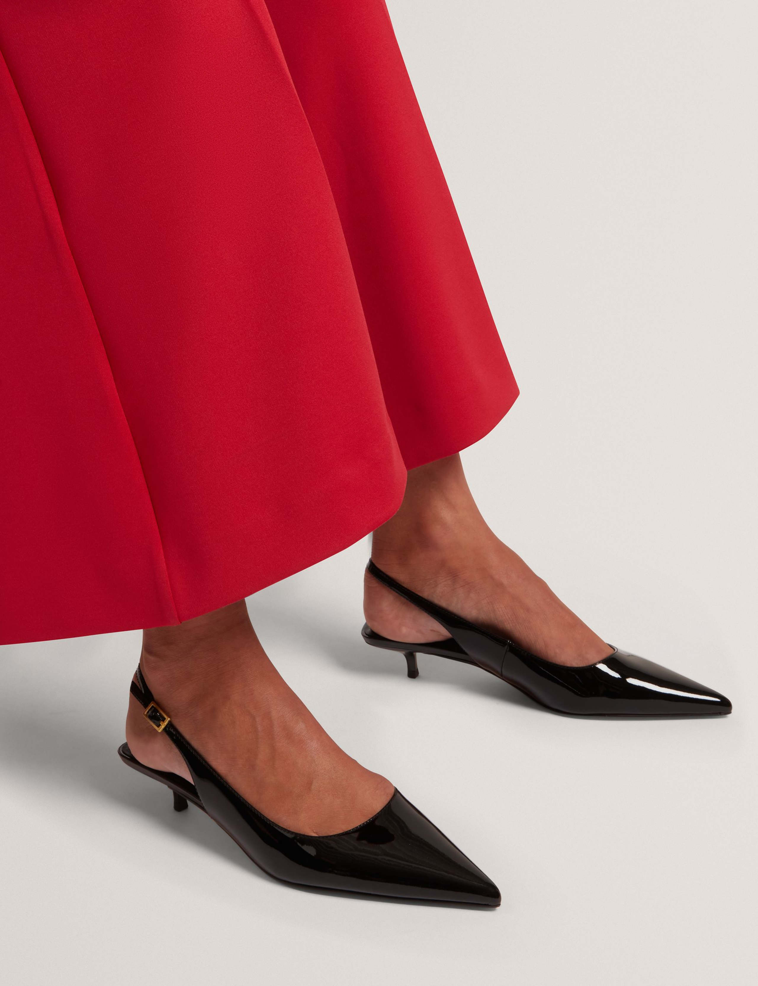 Patent Kitten Heel Slingback Shoes 2 of 4