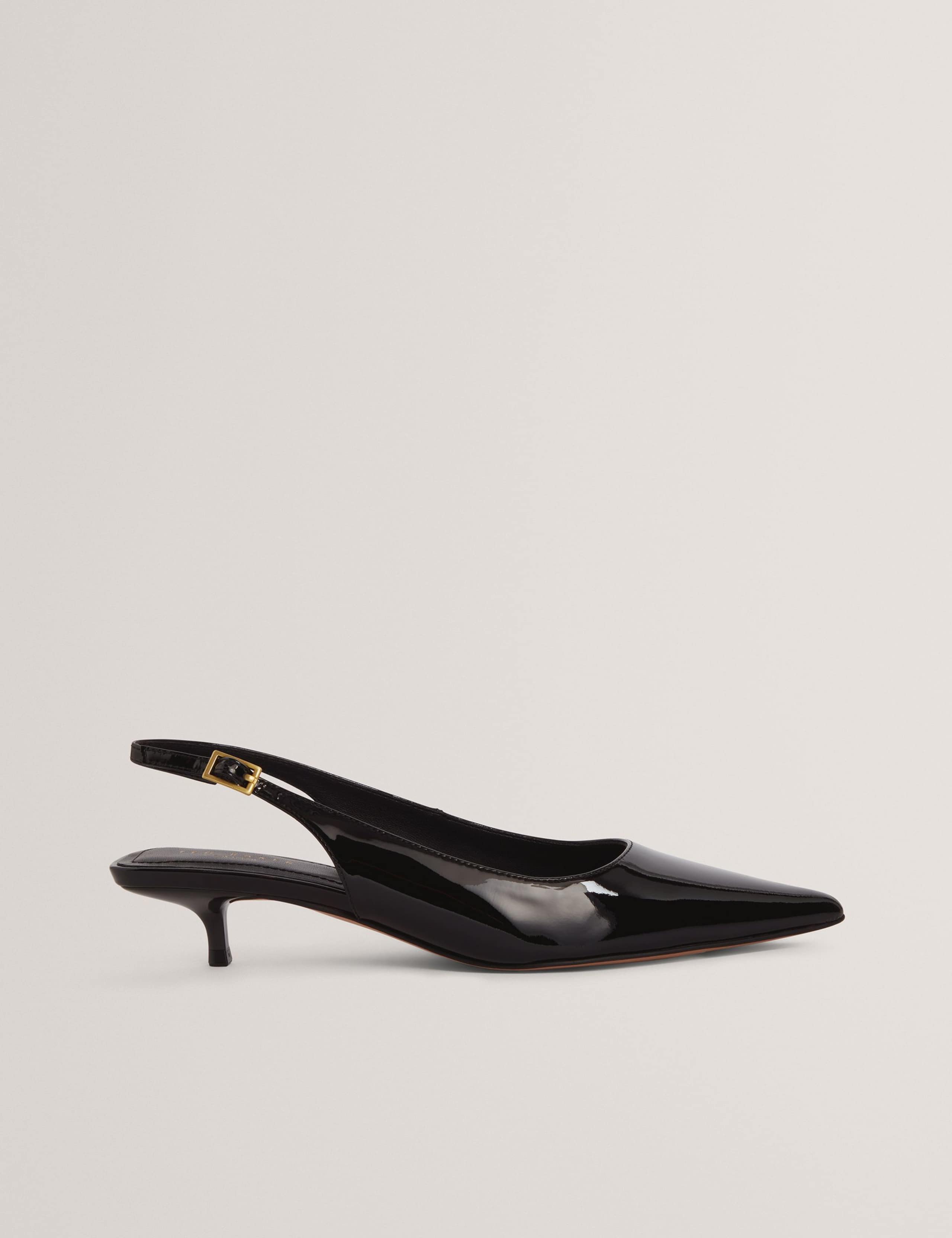 Patent Kitten Heel Slingback Shoes 3 of 4