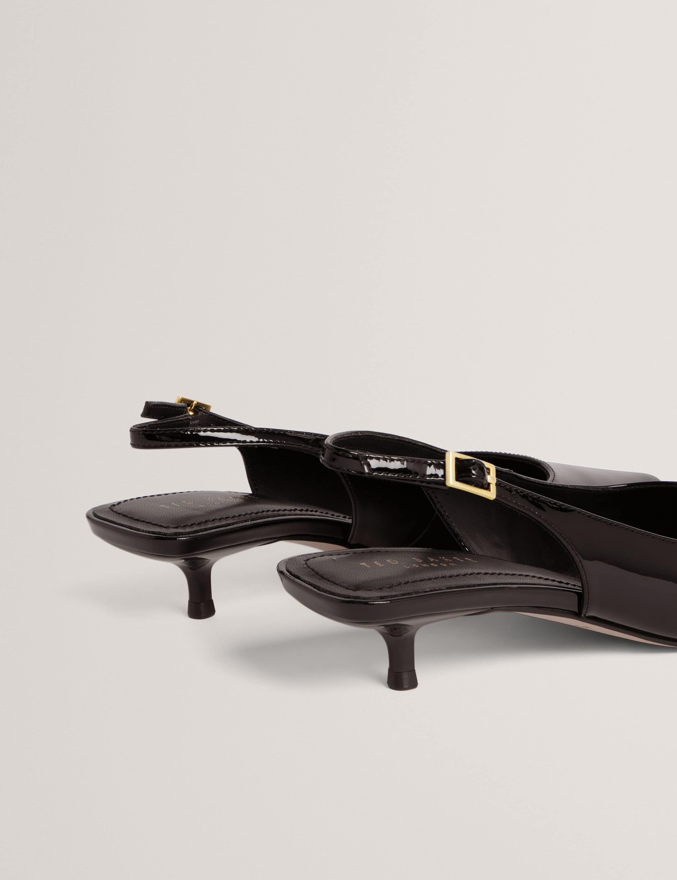 Patent Kitten Heel Slingback Shoes 4 of 4