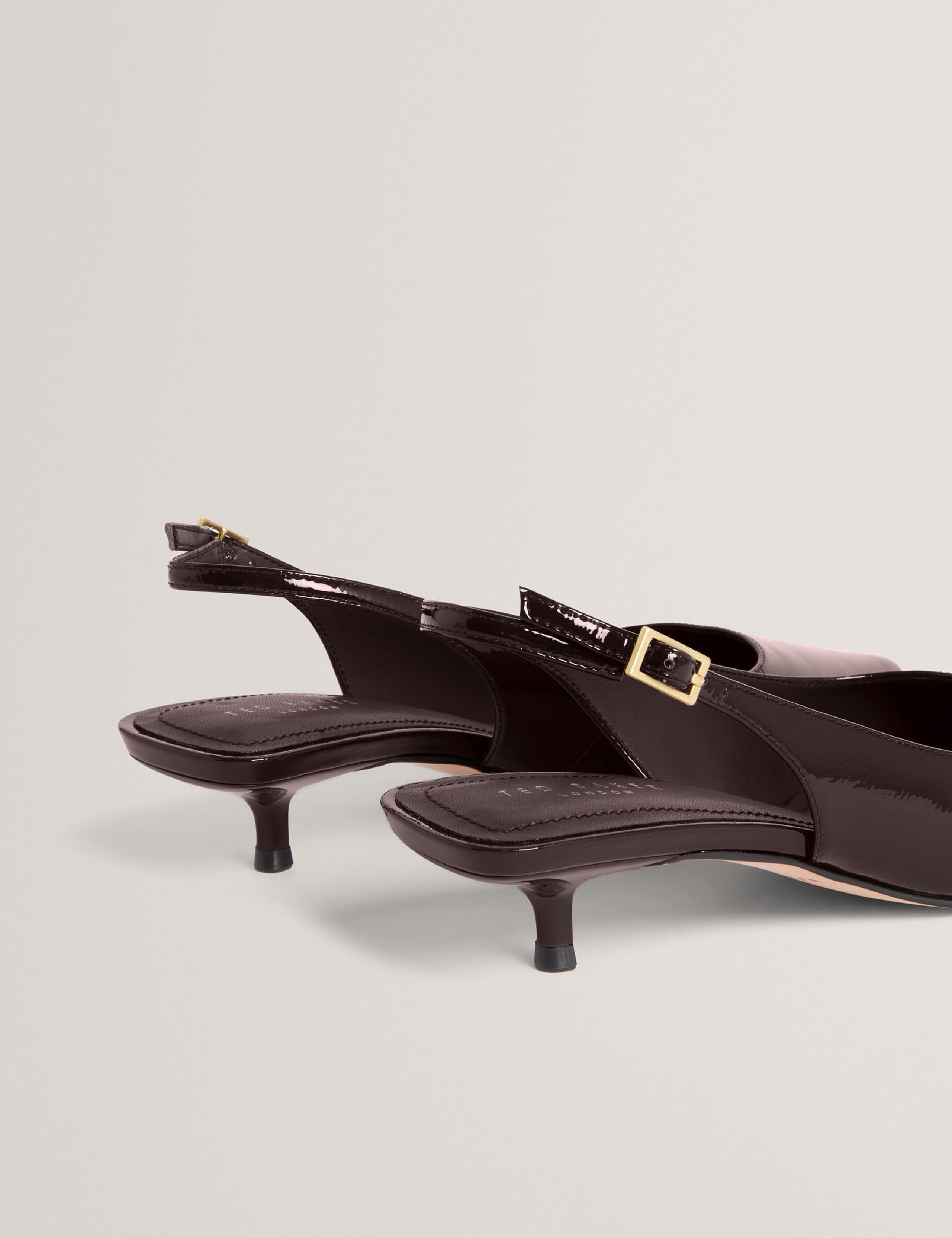 Patent Kitten Heel Pointed Slingback Shoes 4 of 4