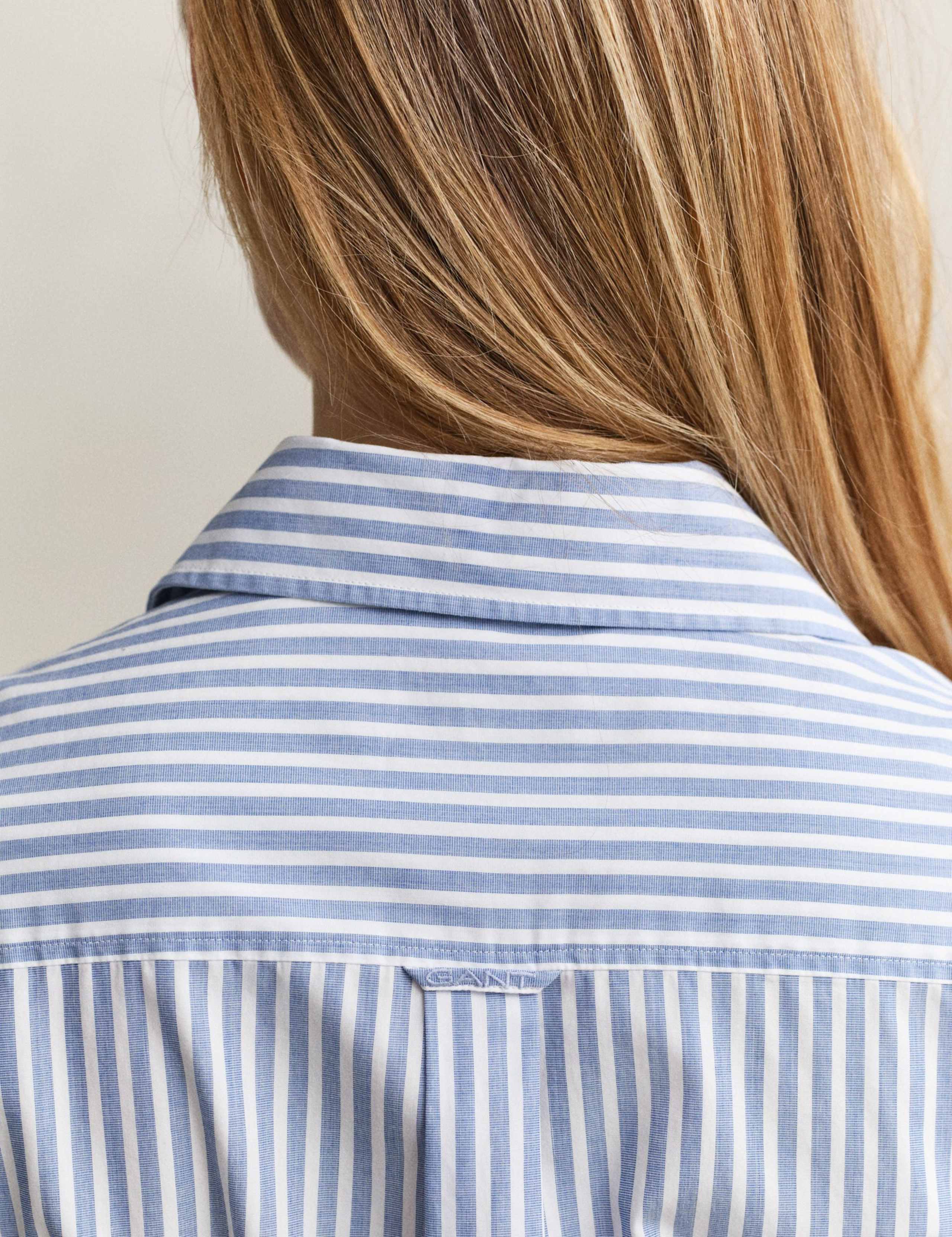 Pure Cotton Striped Sleeveless Midi Shirt Dress 5 of 8