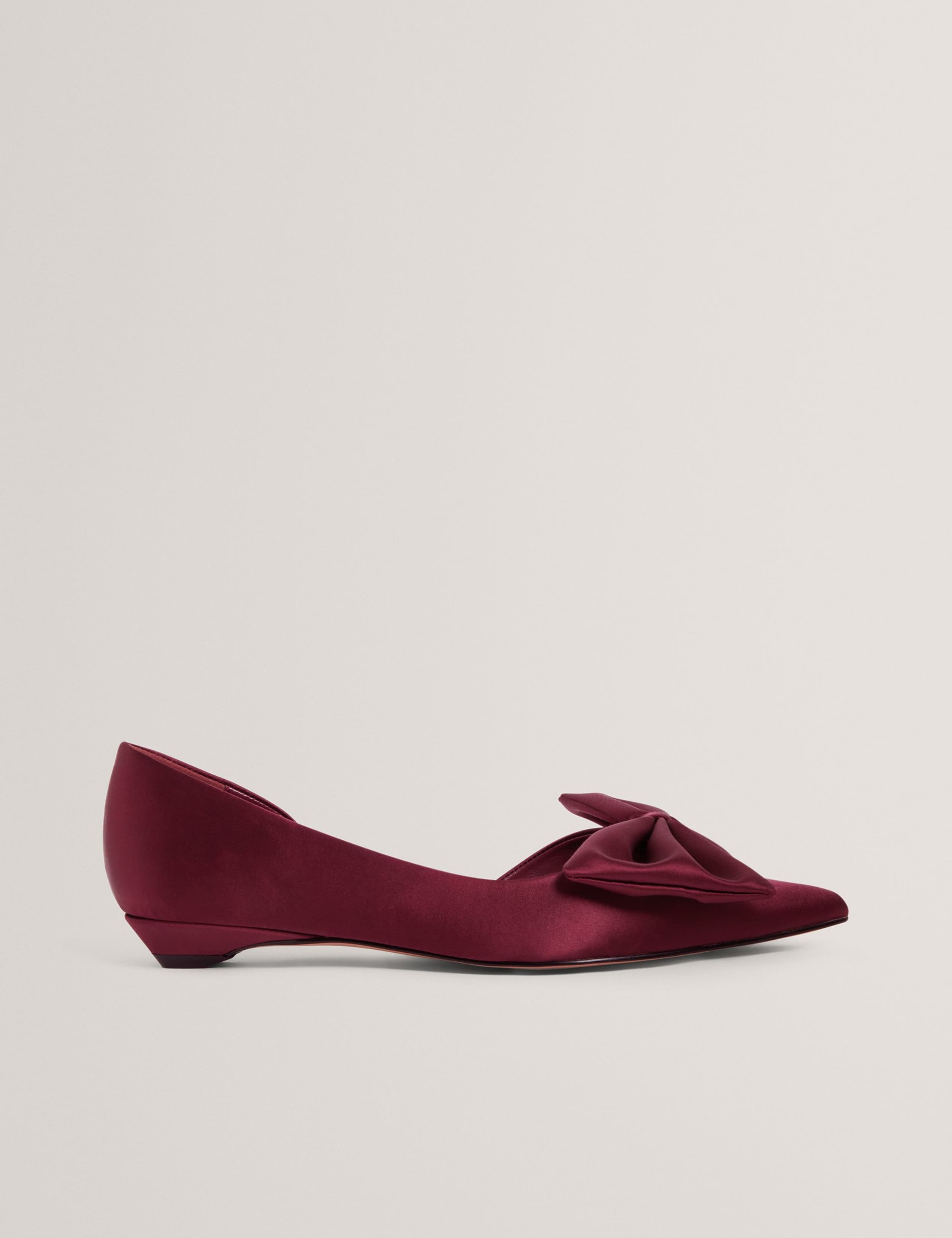 Satin Bow Detail Flat Pointed Shoes 2 of 4
