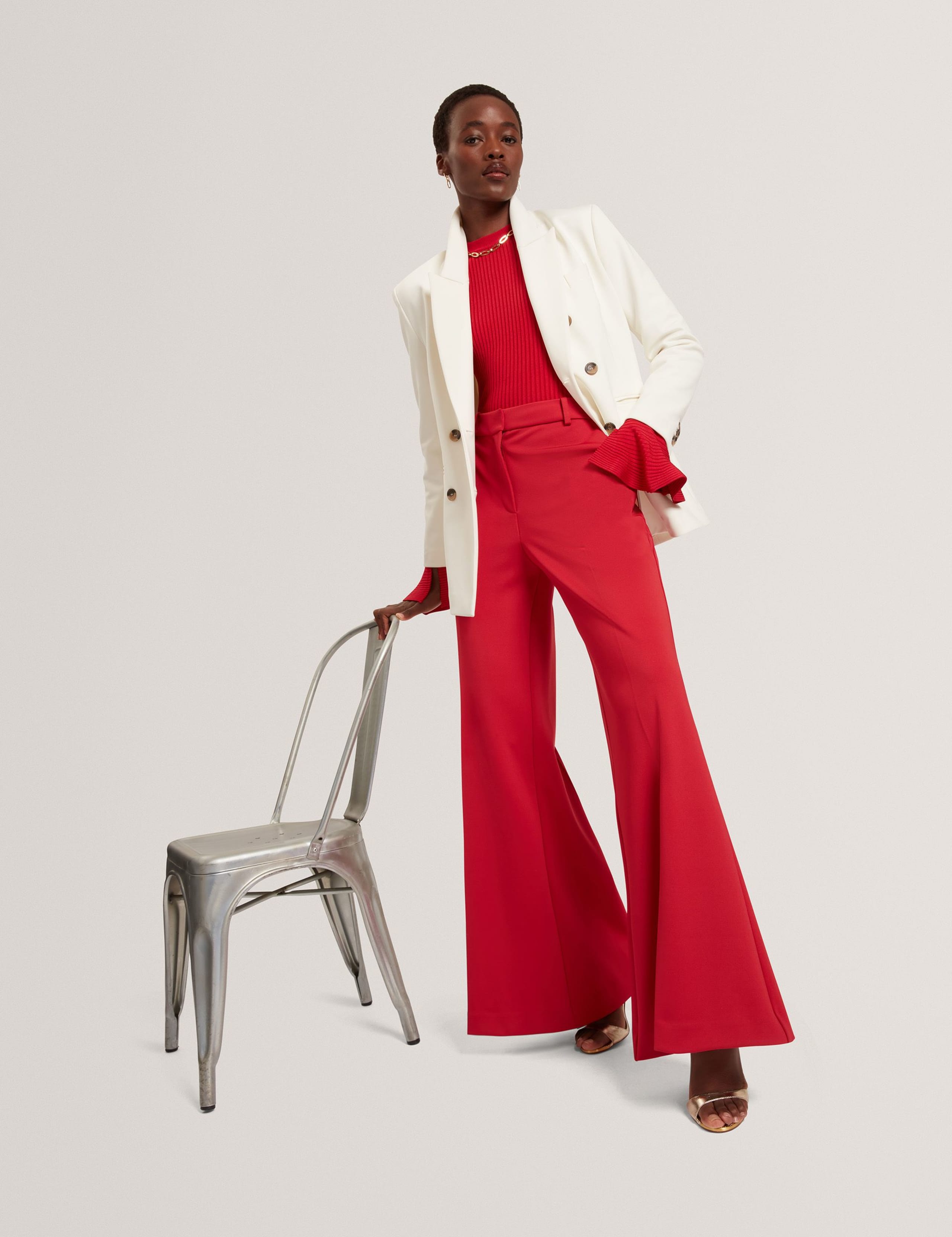 Ponte Wide Leg Trousers 3 of 7