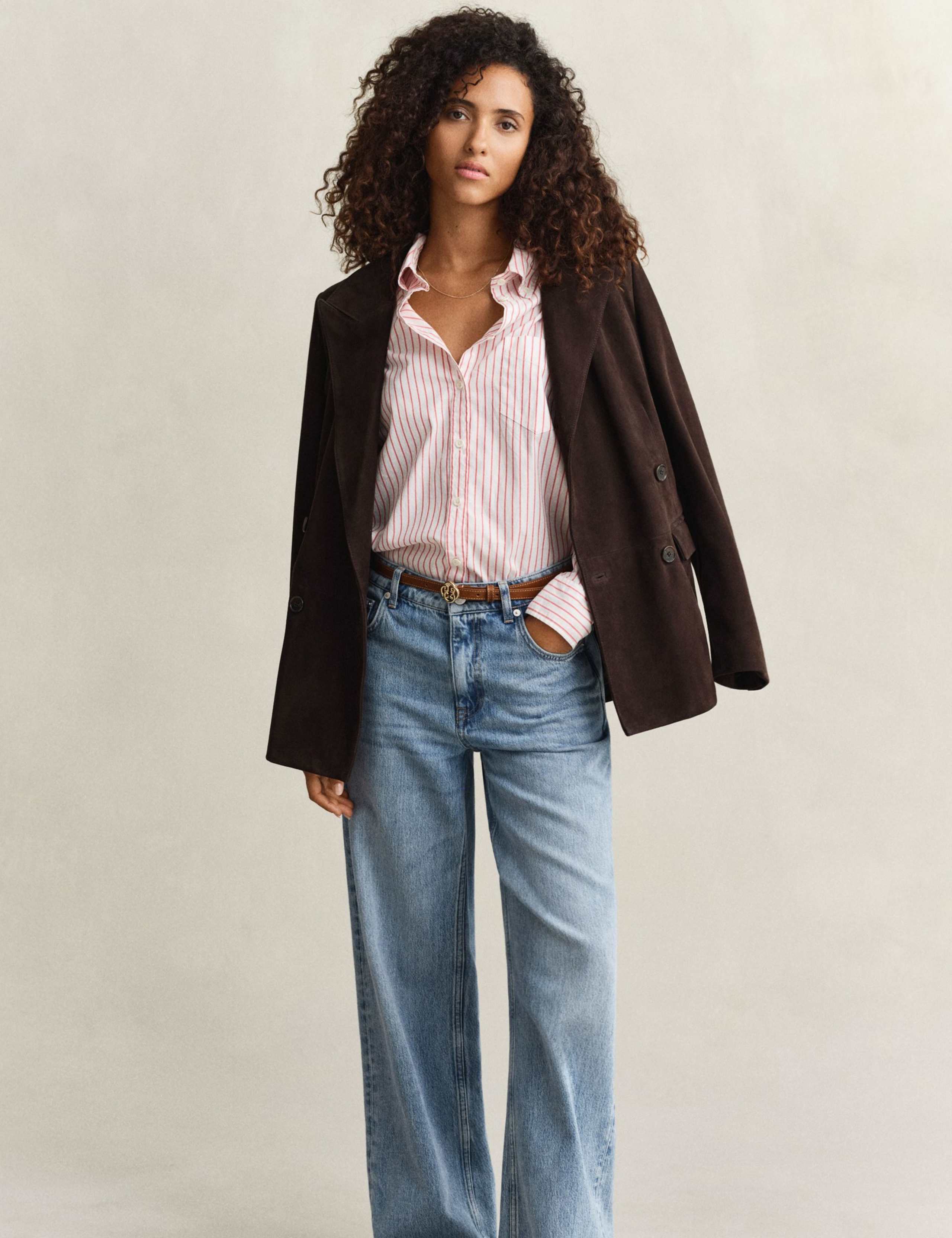 Relaxed Fit Striped Luxury Oxford Shirt 8 of 8