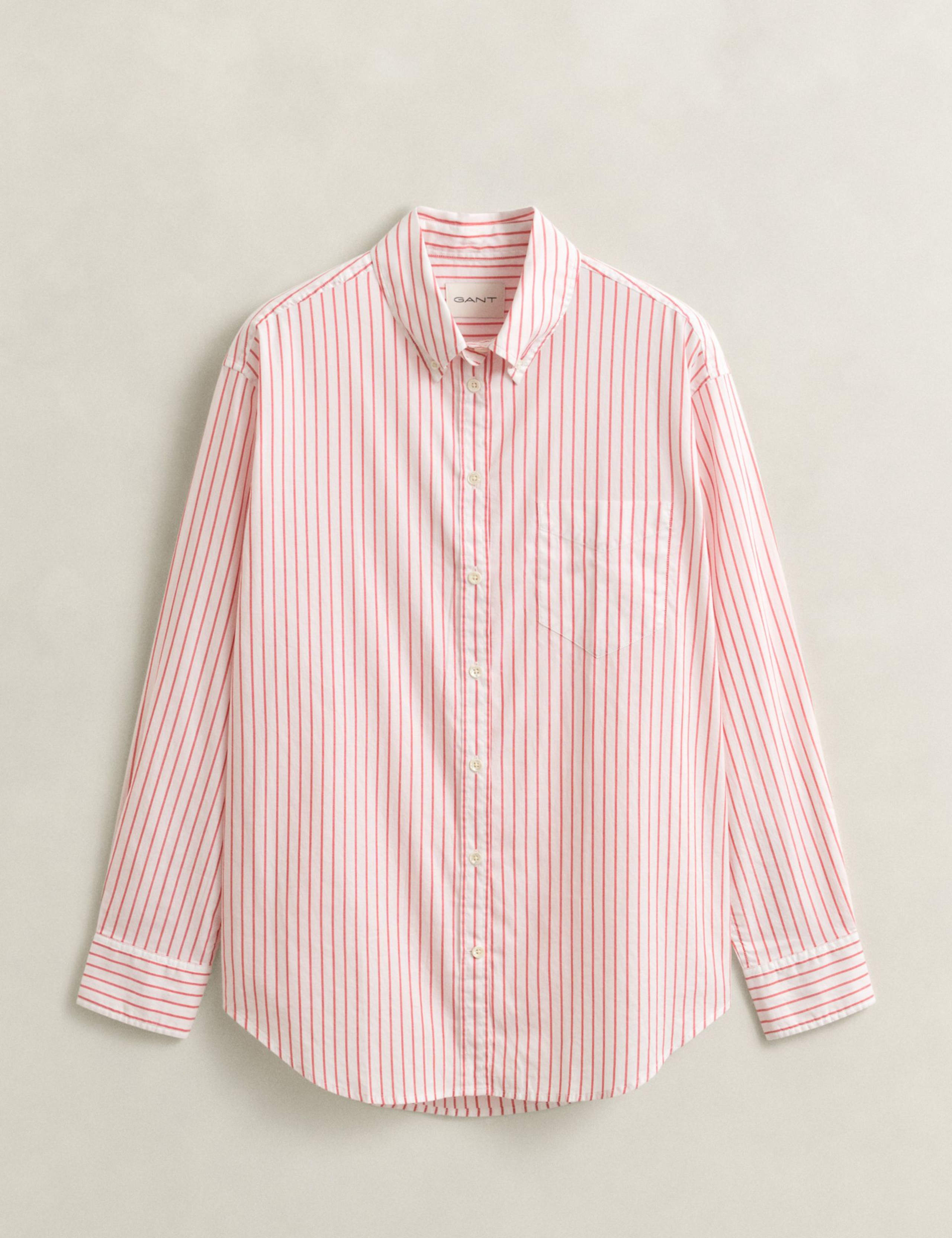 Relaxed Fit Striped Luxury Oxford Shirt 2 of 8