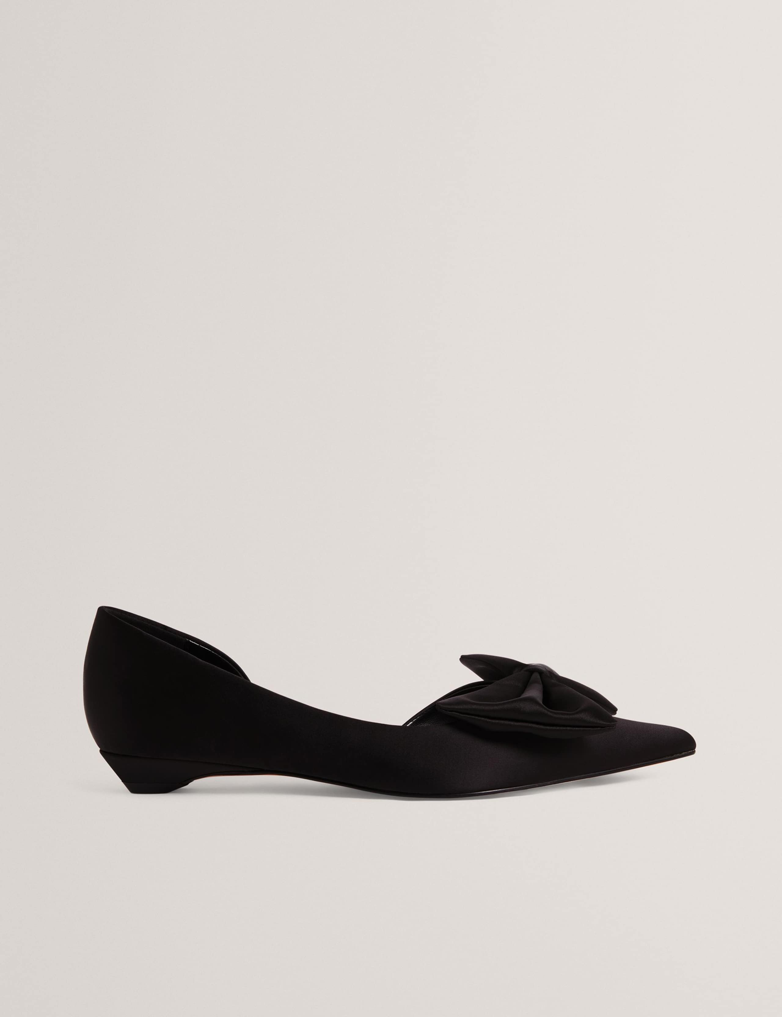 Satin Bow Detail Ballet Pumps 3 of 4