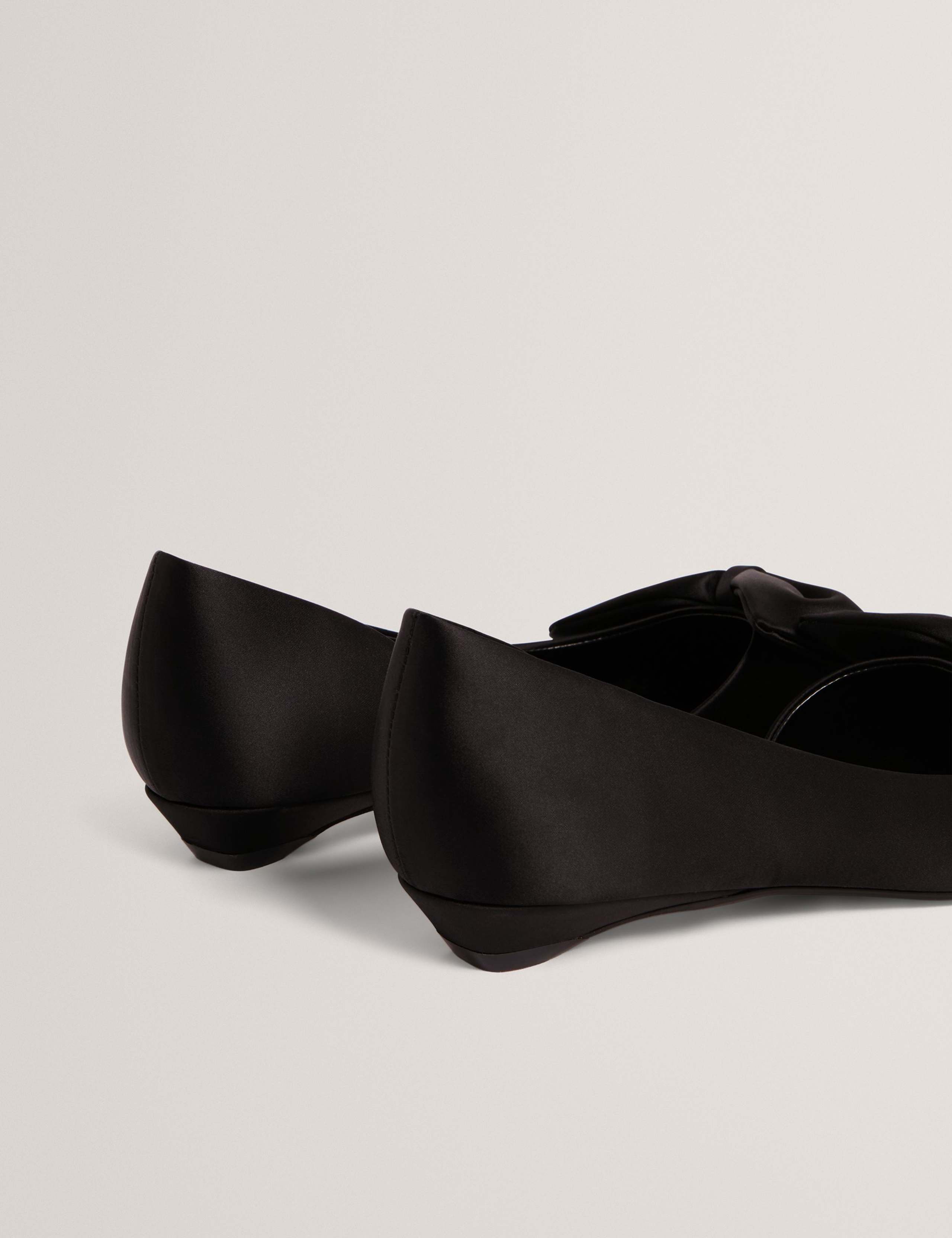 Satin Bow Detail Ballet Pumps 4 of 4