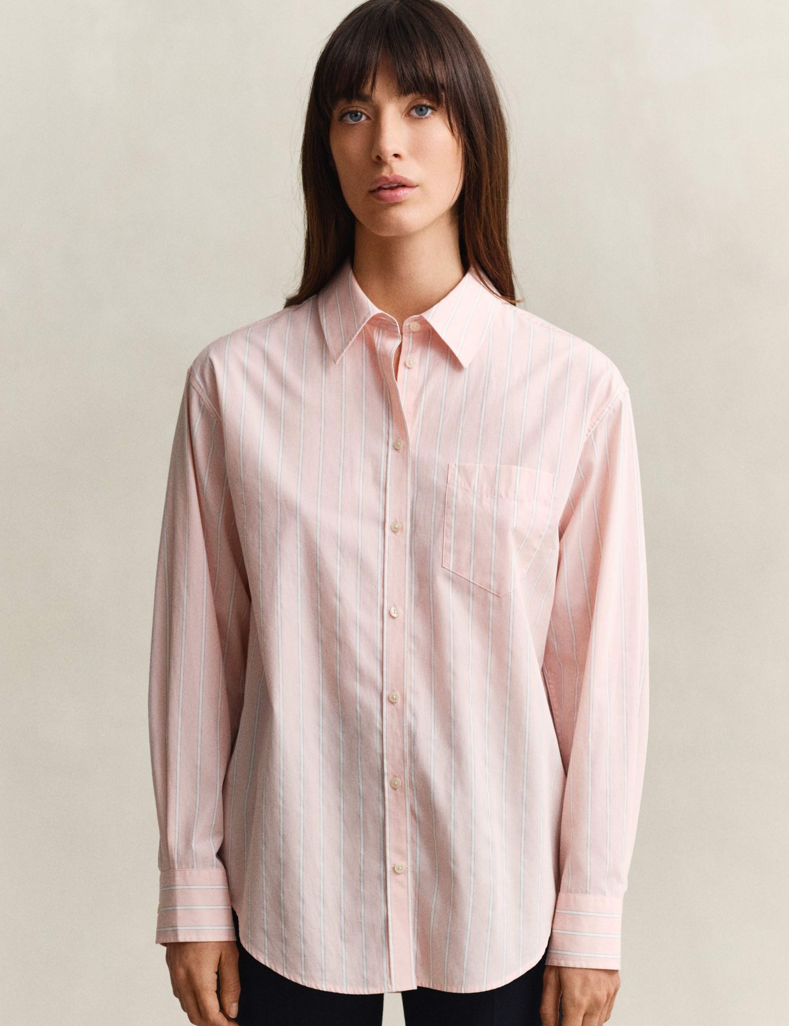 Pure Cotton Poplin Striped Shirt 3 of 7
