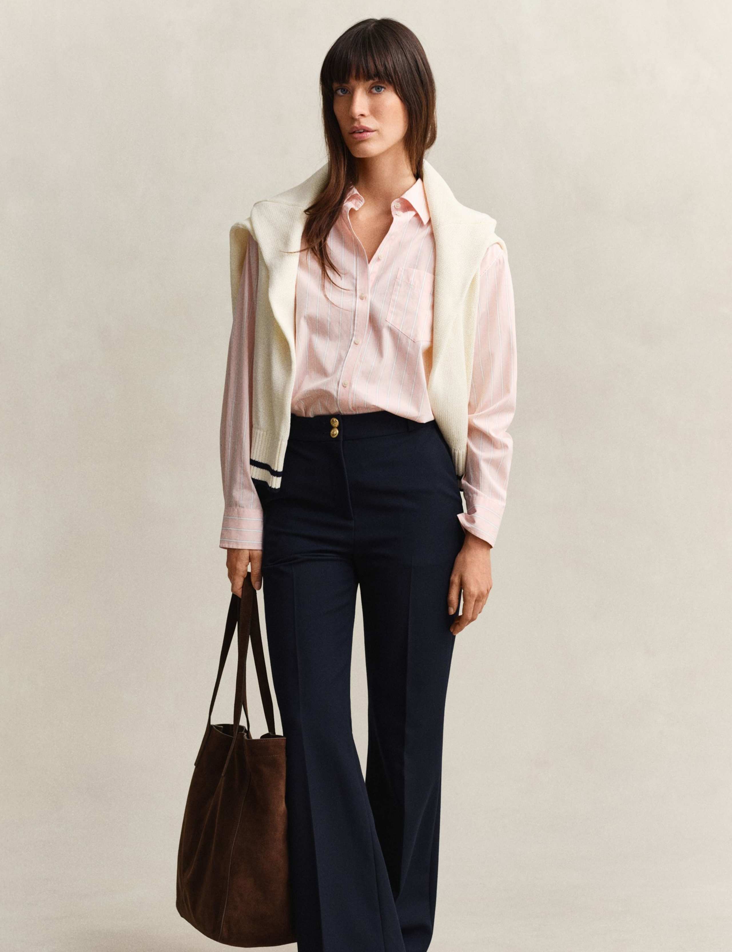 Regular Fit Classic Poplin Striped Shirt 7 of 7
