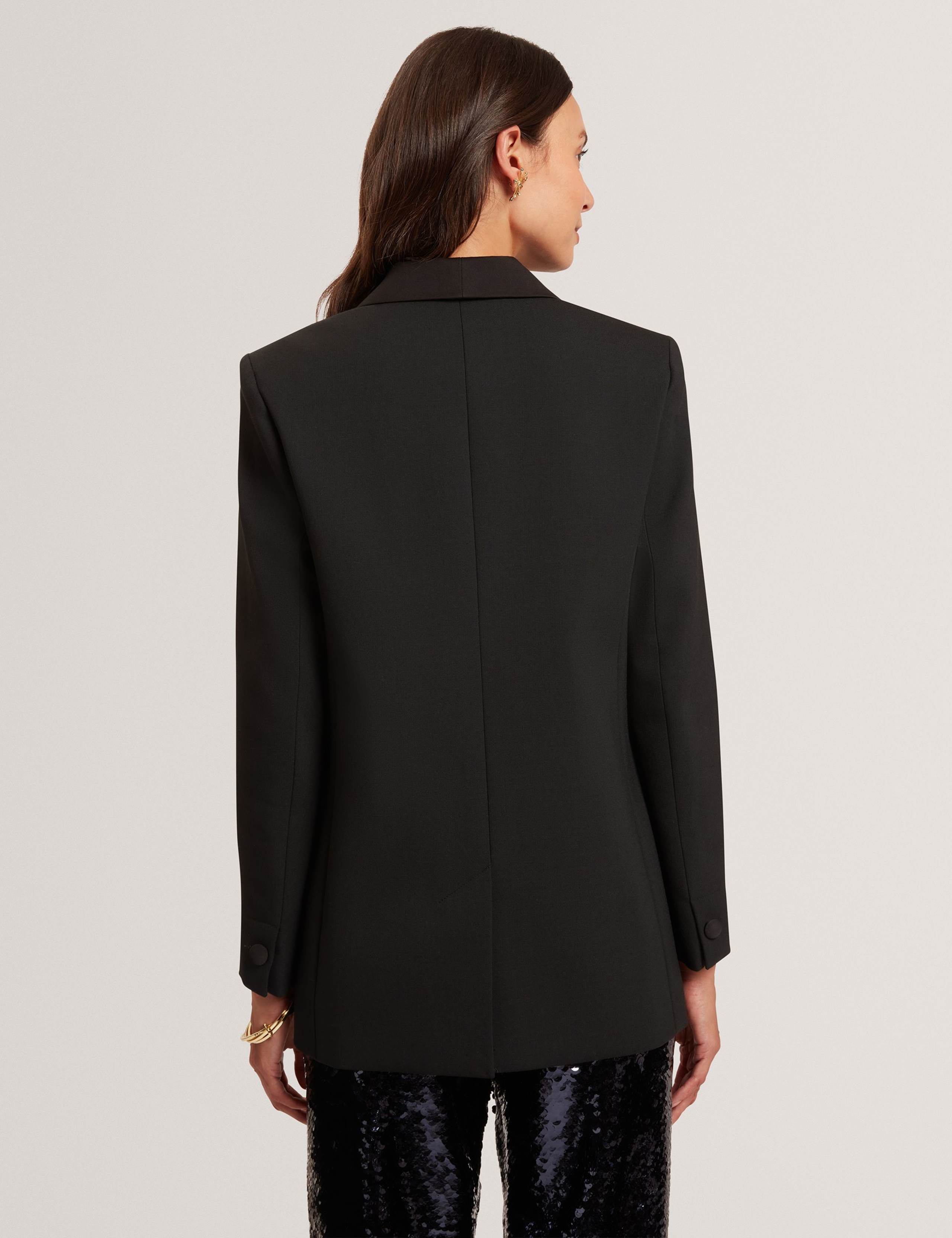 Relaxed Tailored Blazer with Satin Lapels 4 of 4