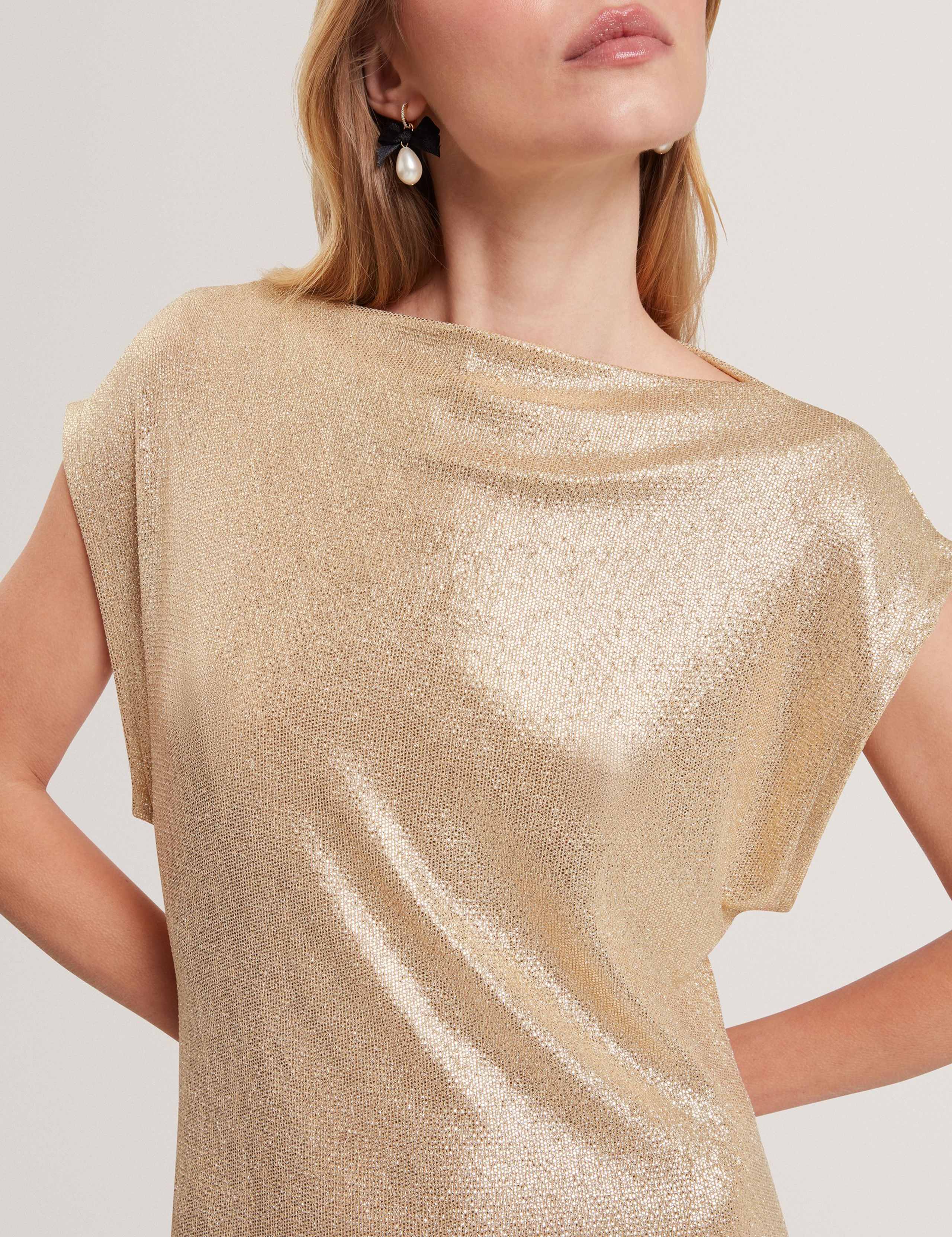 Metallic Jersey Mini Dress 3 of 4