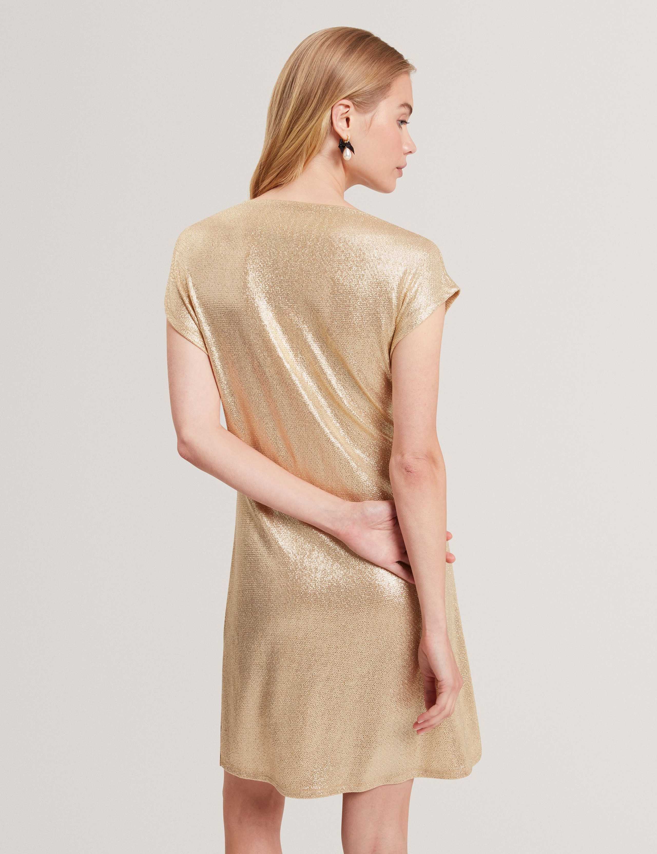 Metallic Jersey Mini Dress 4 of 4
