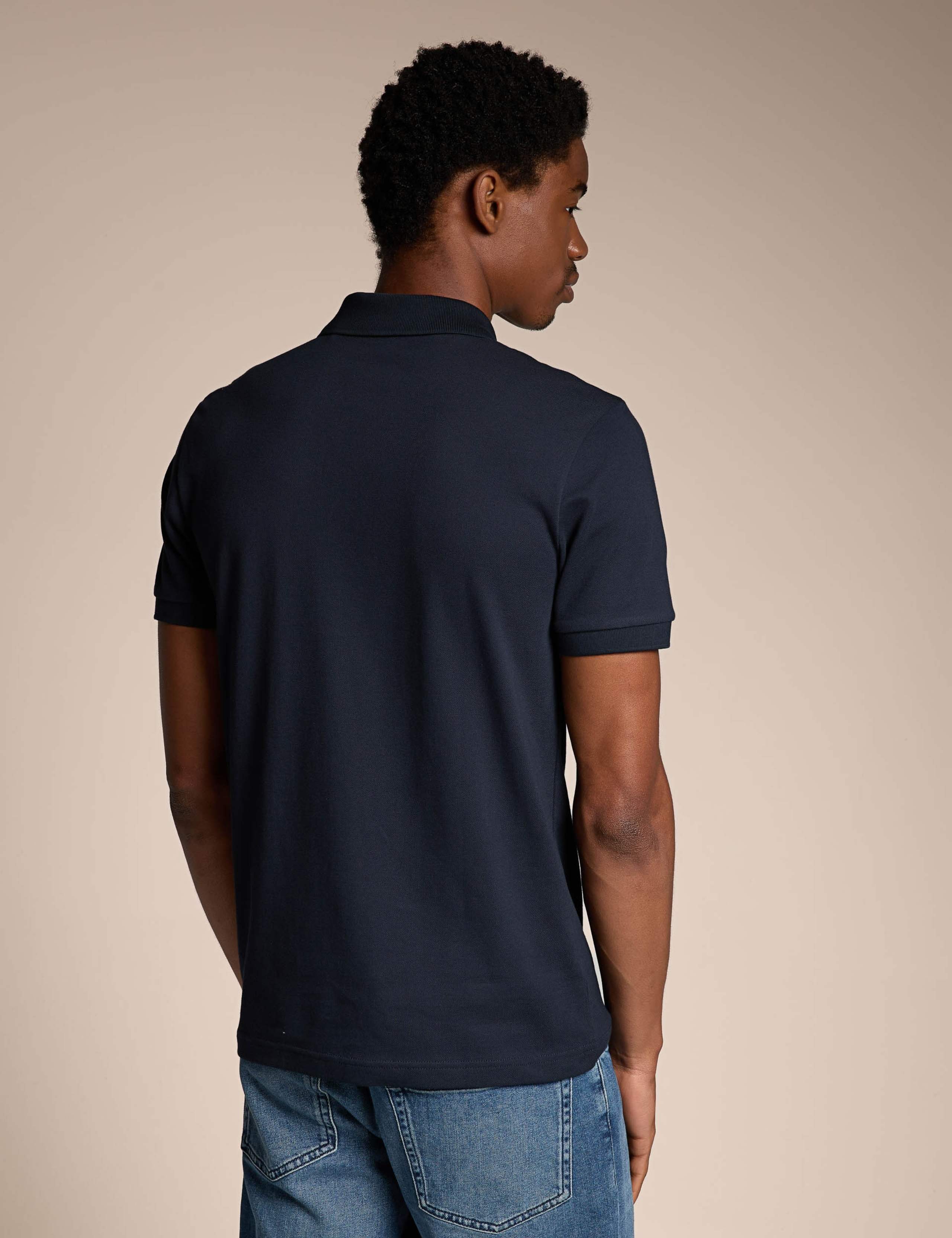 Slim Fit Cotton Rich Zip Polo Shirt 3 of 4