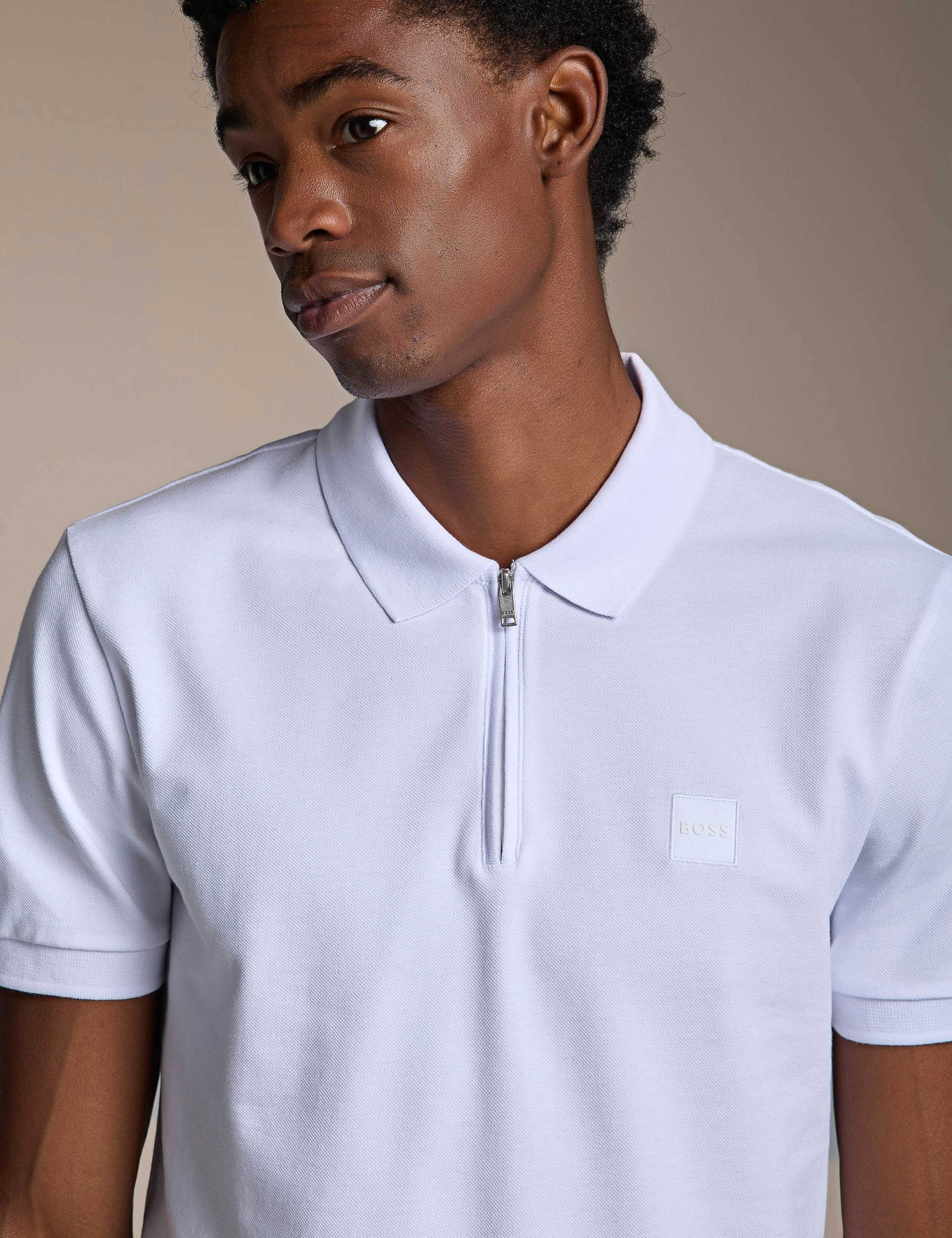 Slim Fit Cotton Rich Zip Polo Shirt 3 of 4