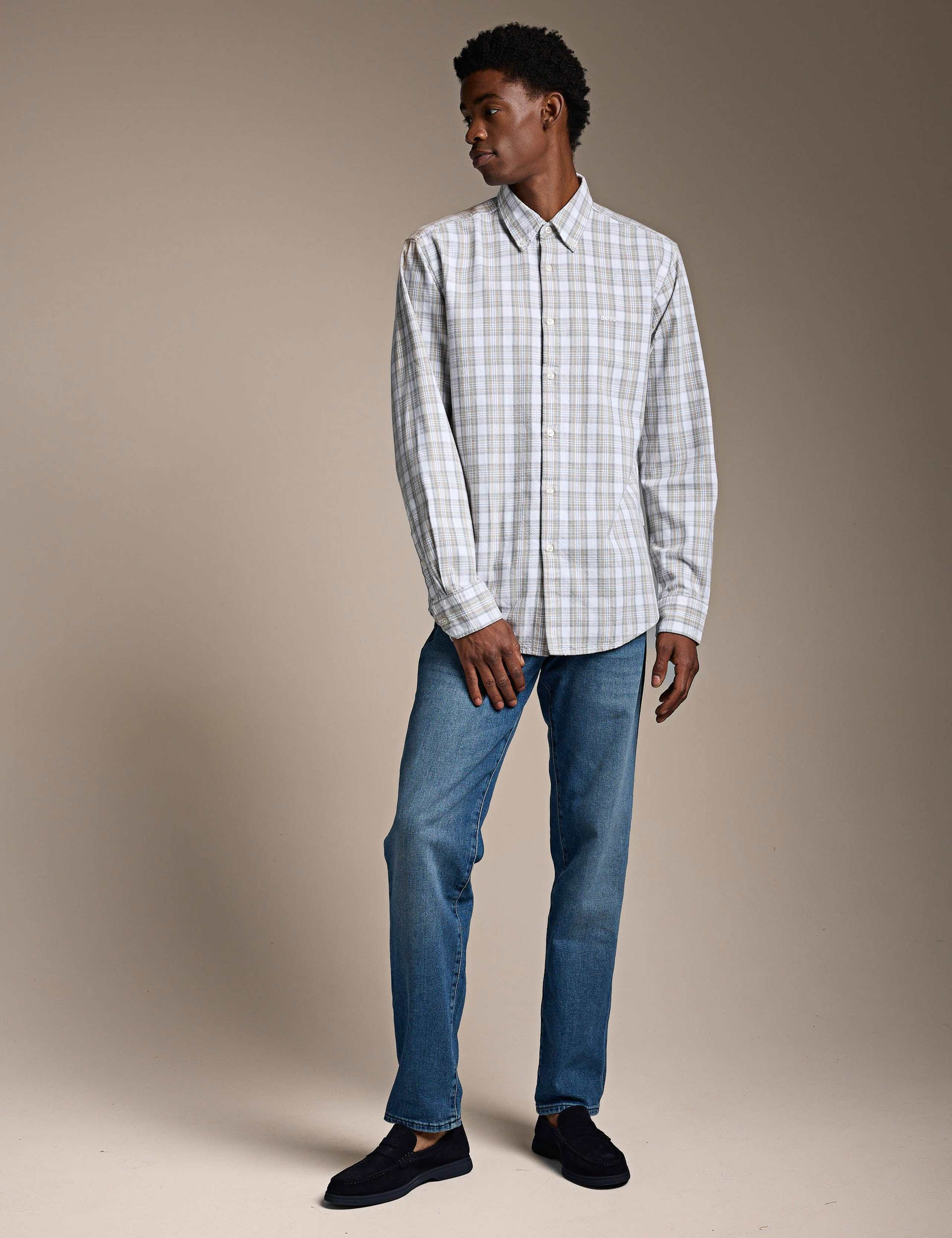 Regular Fit Cotton Rich Checked Shirt 2 of 4