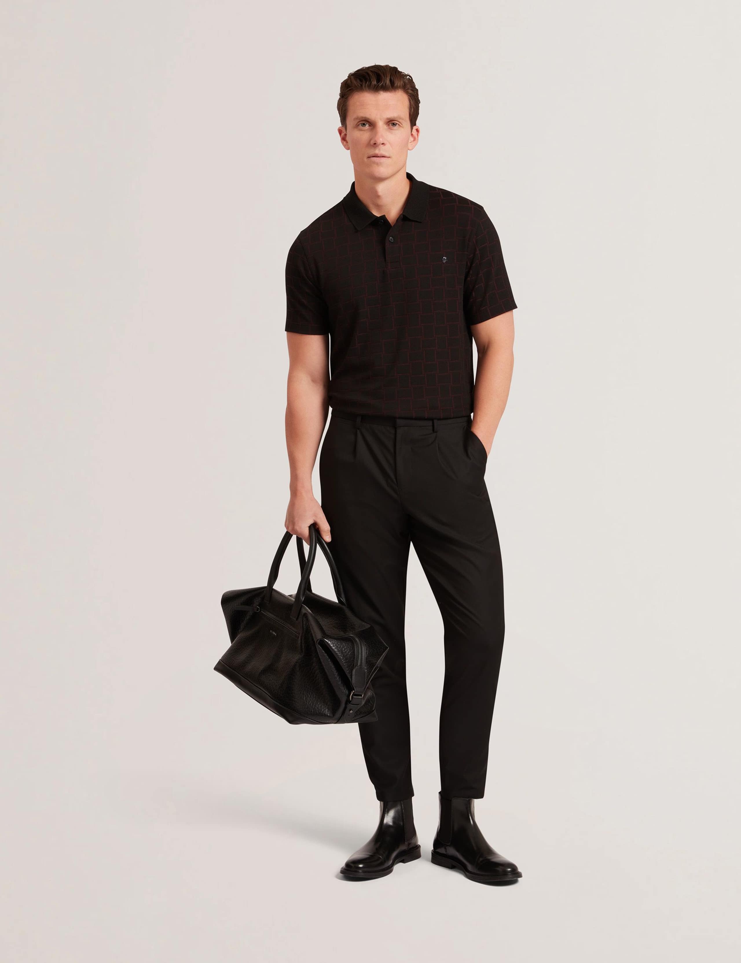 Geometric Jacquard Polo Shirt 3 of 5