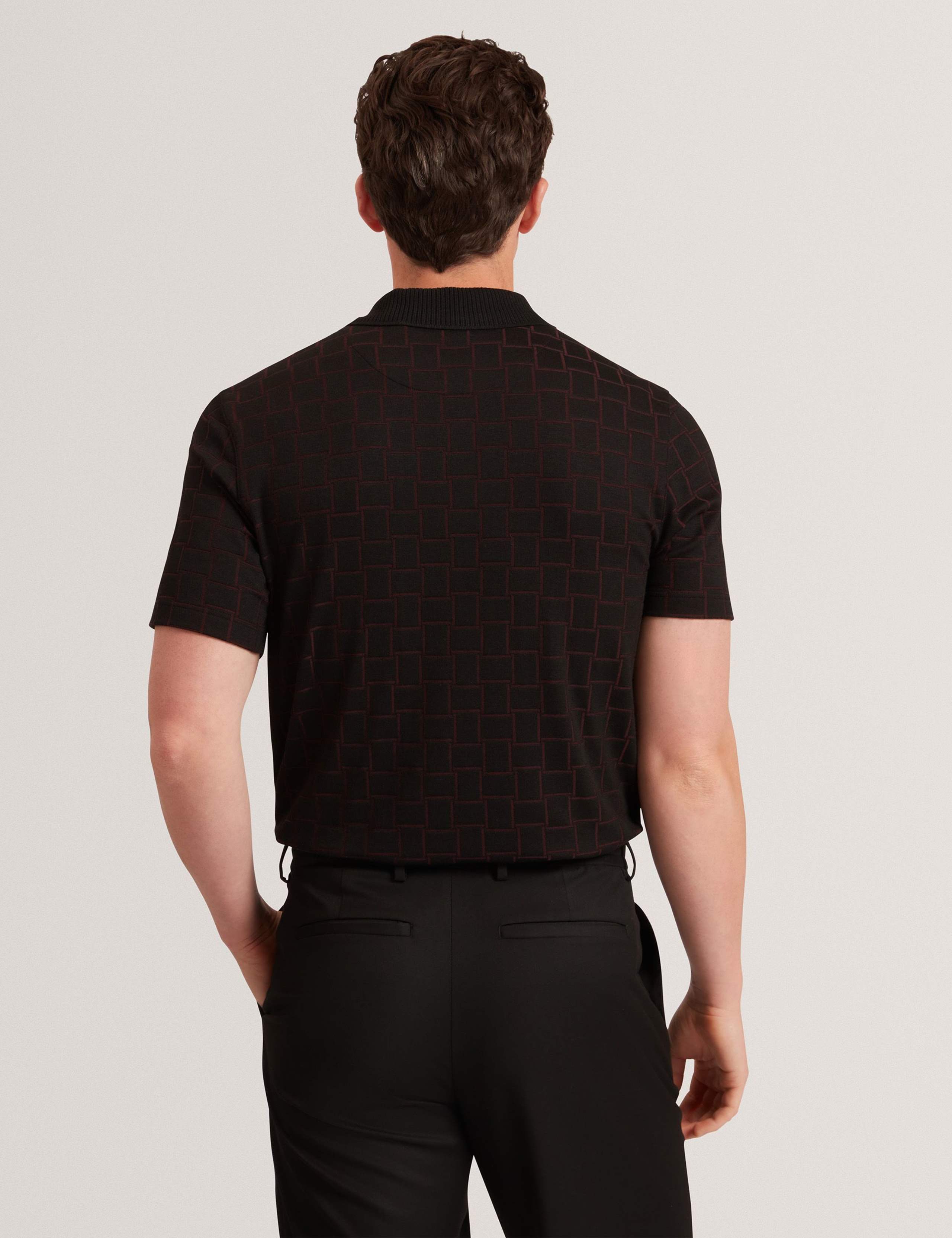 Geometric Jacquard Polo Shirt 5 of 5