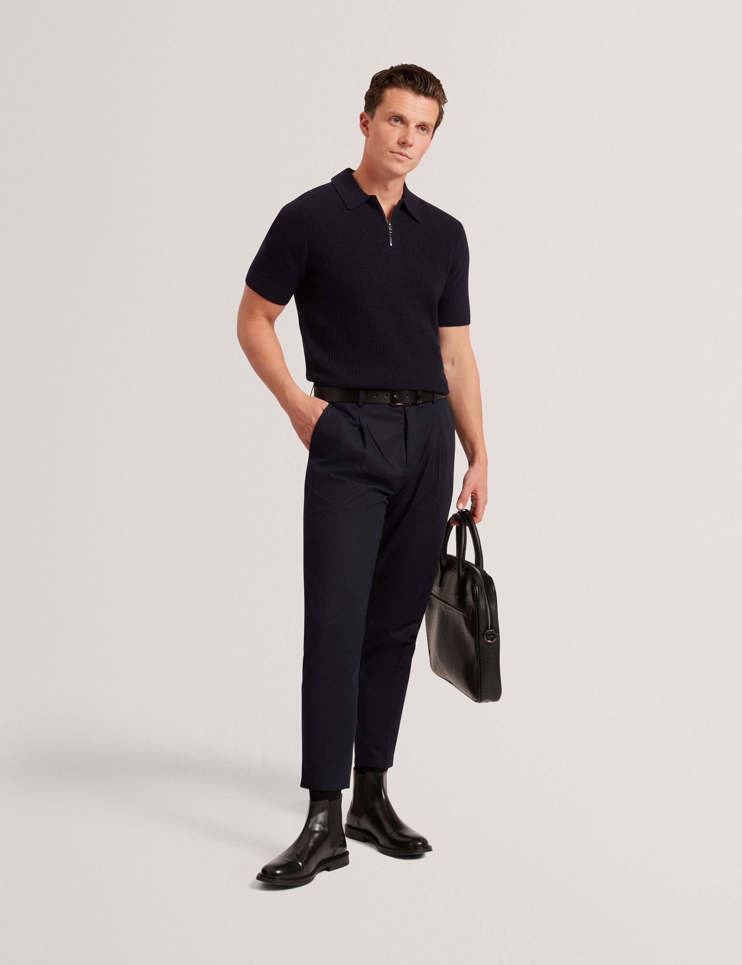 Pure Cotton Waffle Polo Shirt 3 of 6