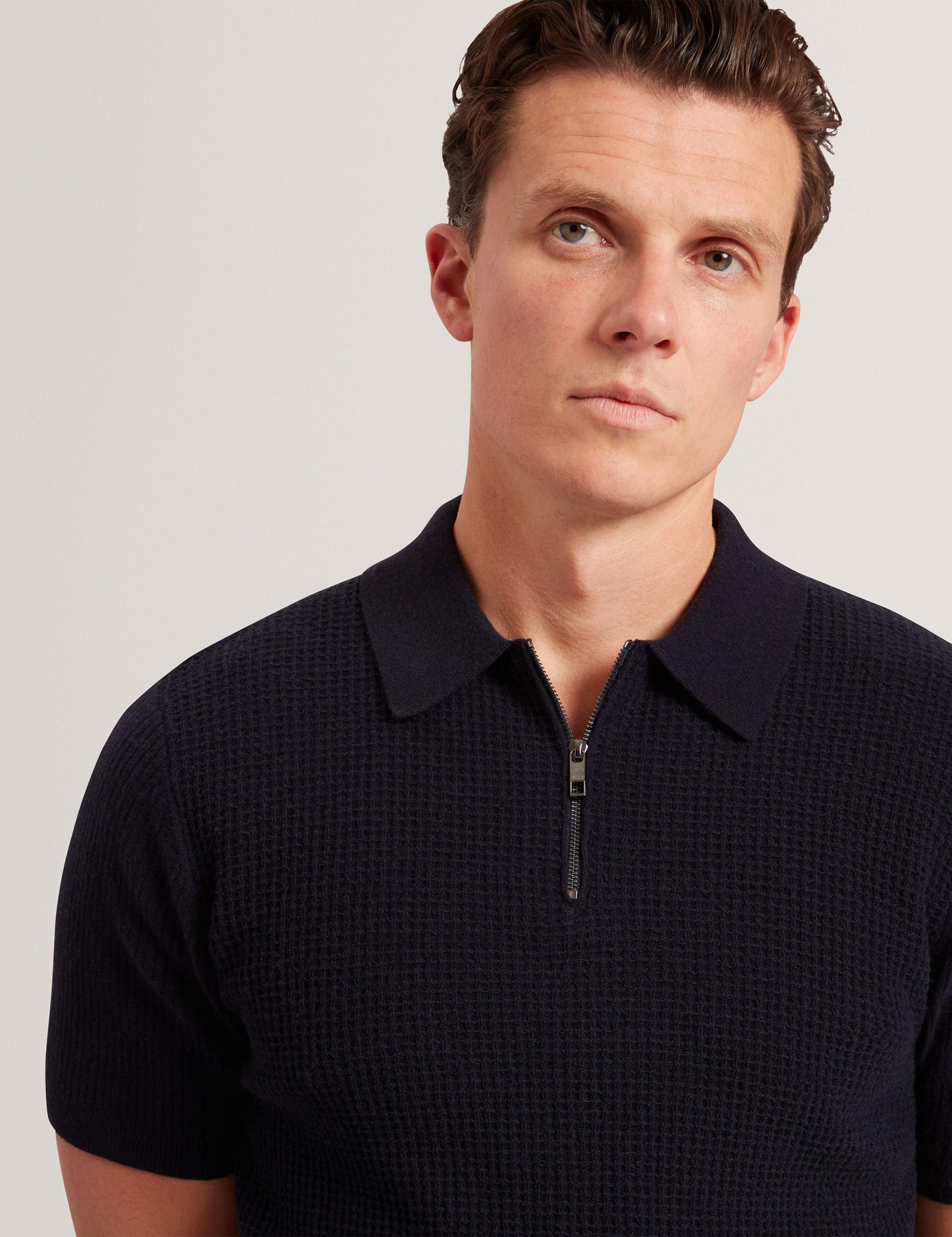 Pure Cotton Waffle Polo Shirt 5 of 6