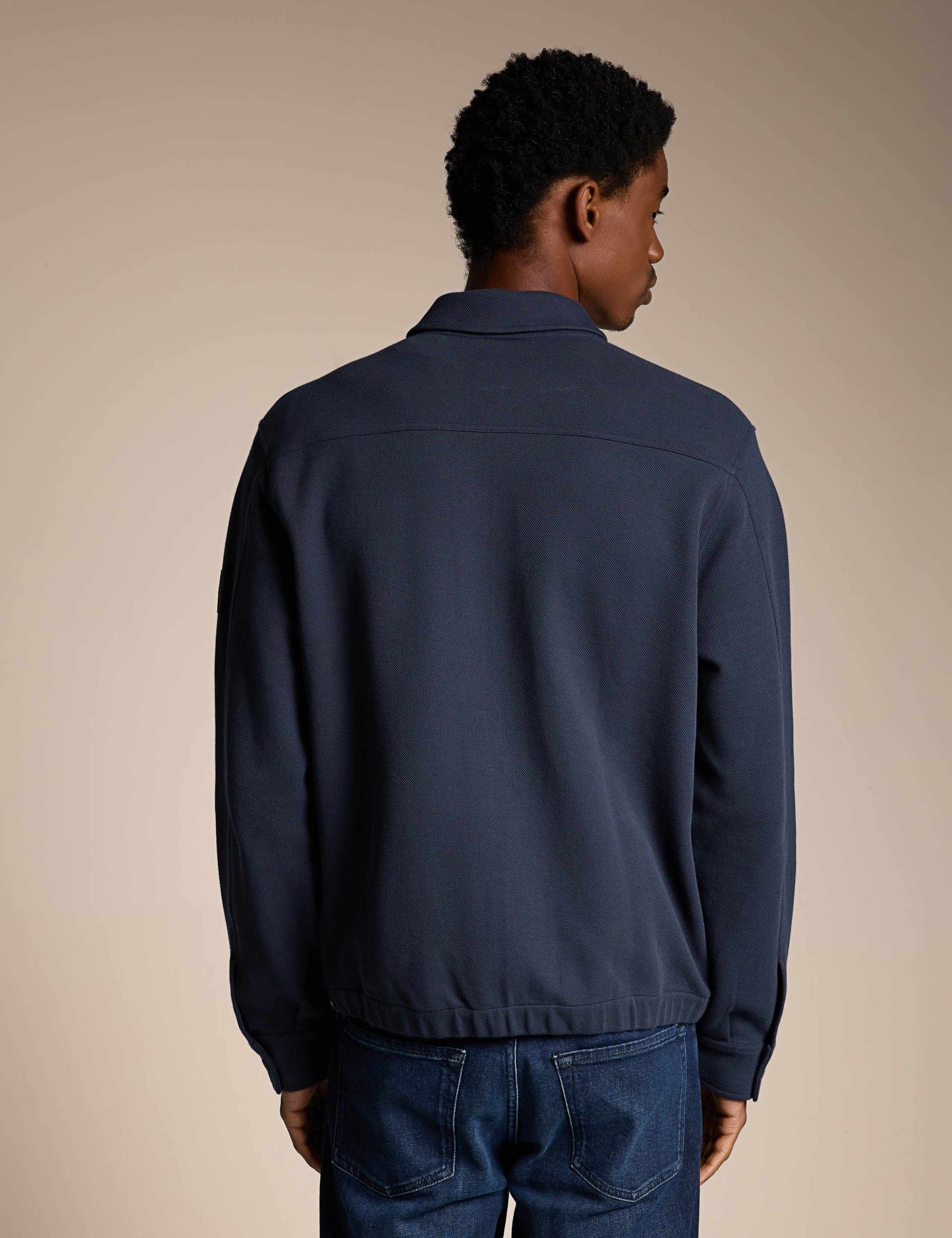 Cotton Rich Collared Zip Up Short Jacket 3 of 4