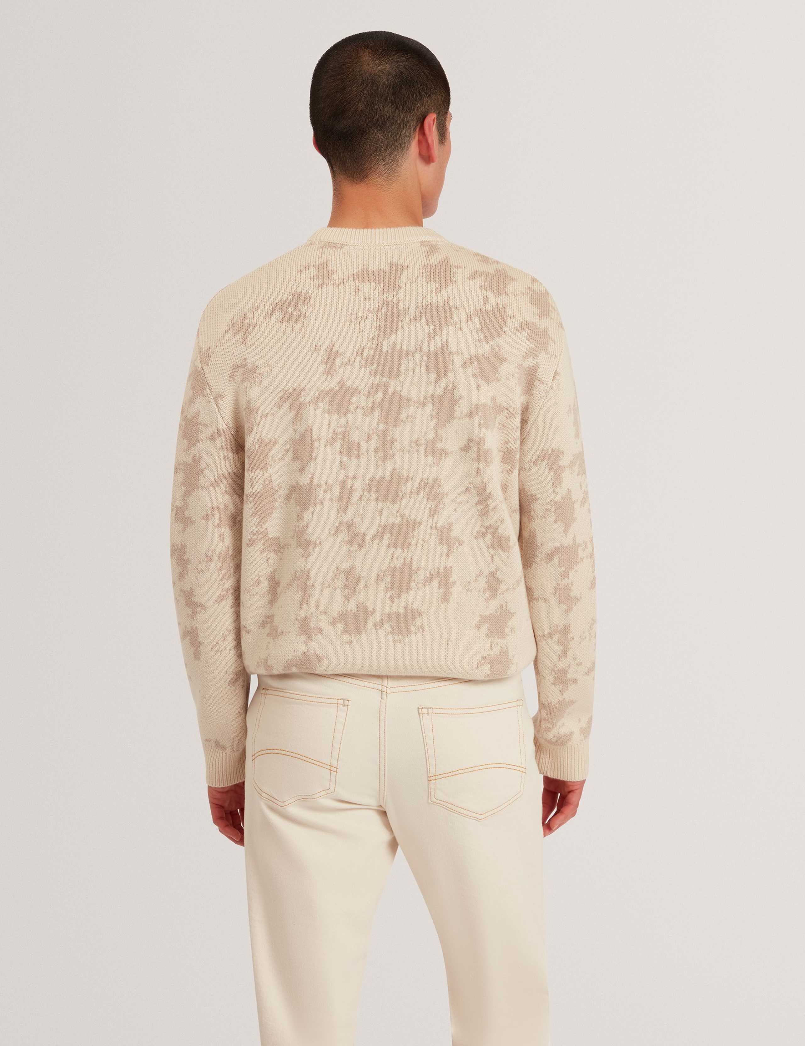 Houndstooth Crew Neck Jumper with Wool 4 of 4