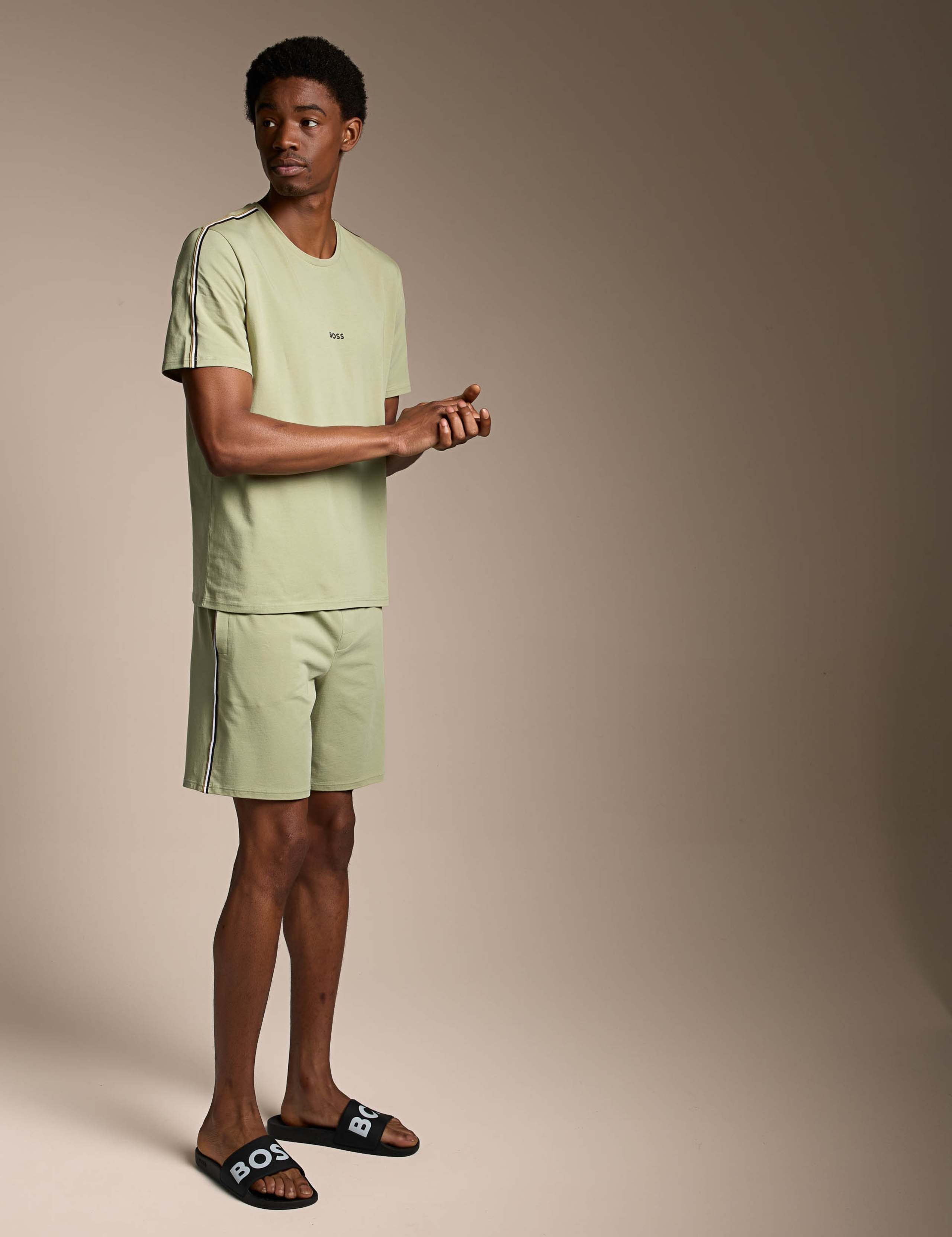 Elasticated Waist Side Stripe Jersey Shorts 2 of 4