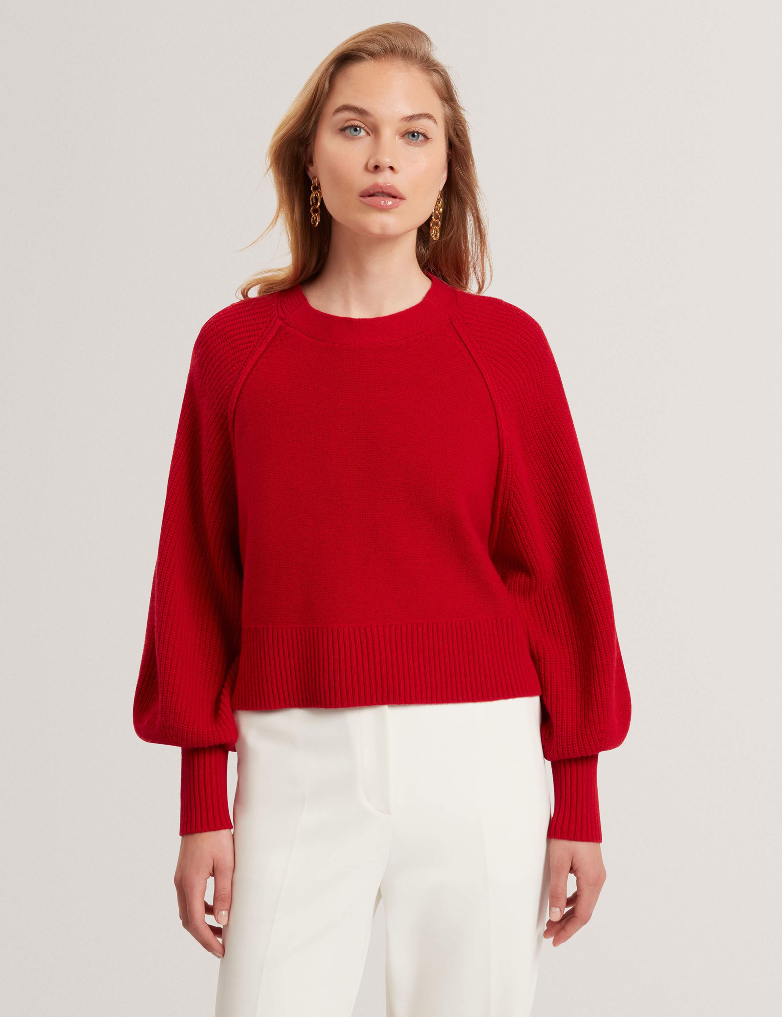 Crew Neck Jumper with Cotton and Merino Wool 2 of 4