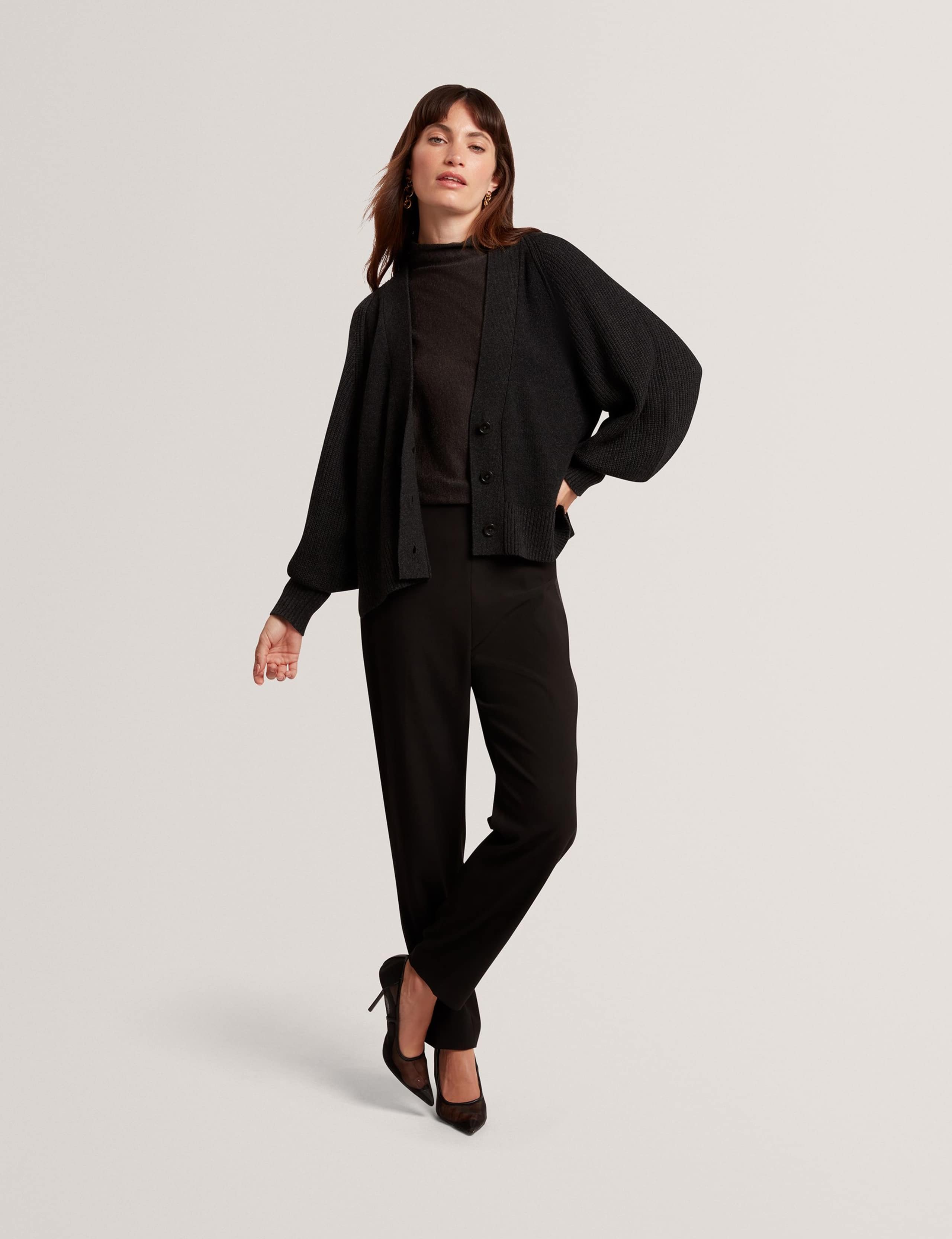 V-Neck Cardigan with Merino Wool 2 of 4